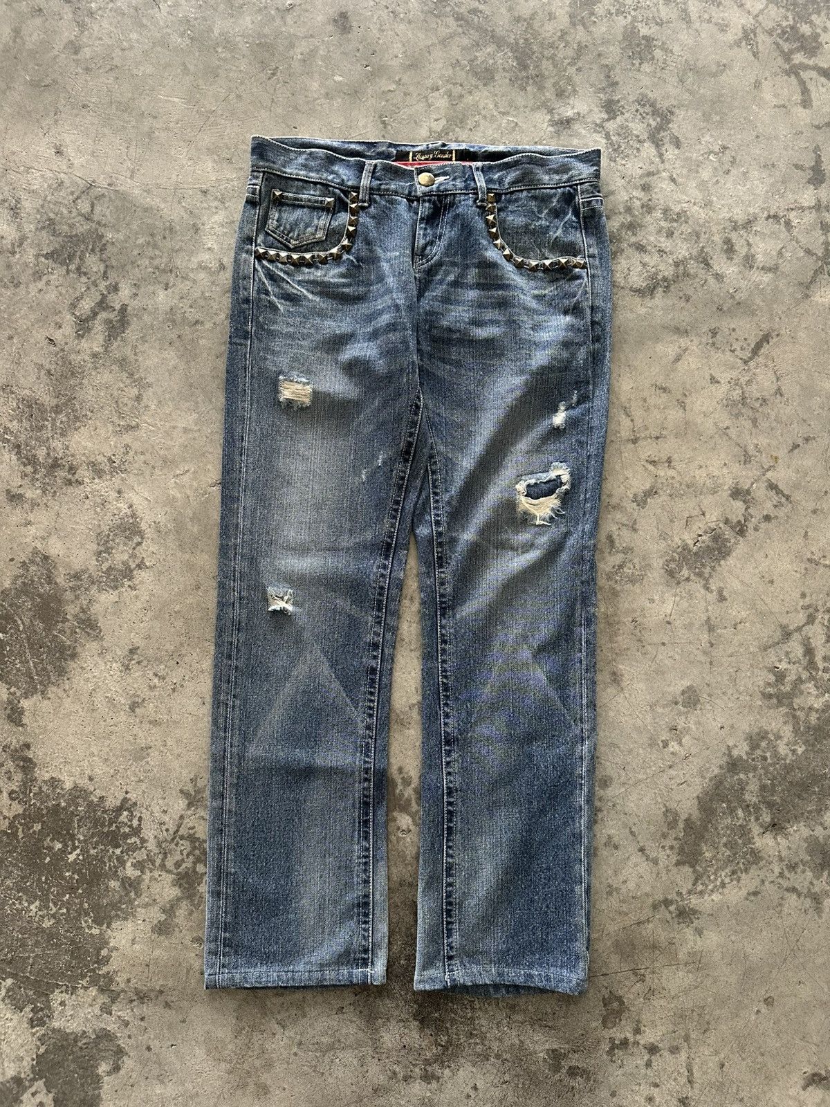 Japanese Y2K Whisker Wash Jeans