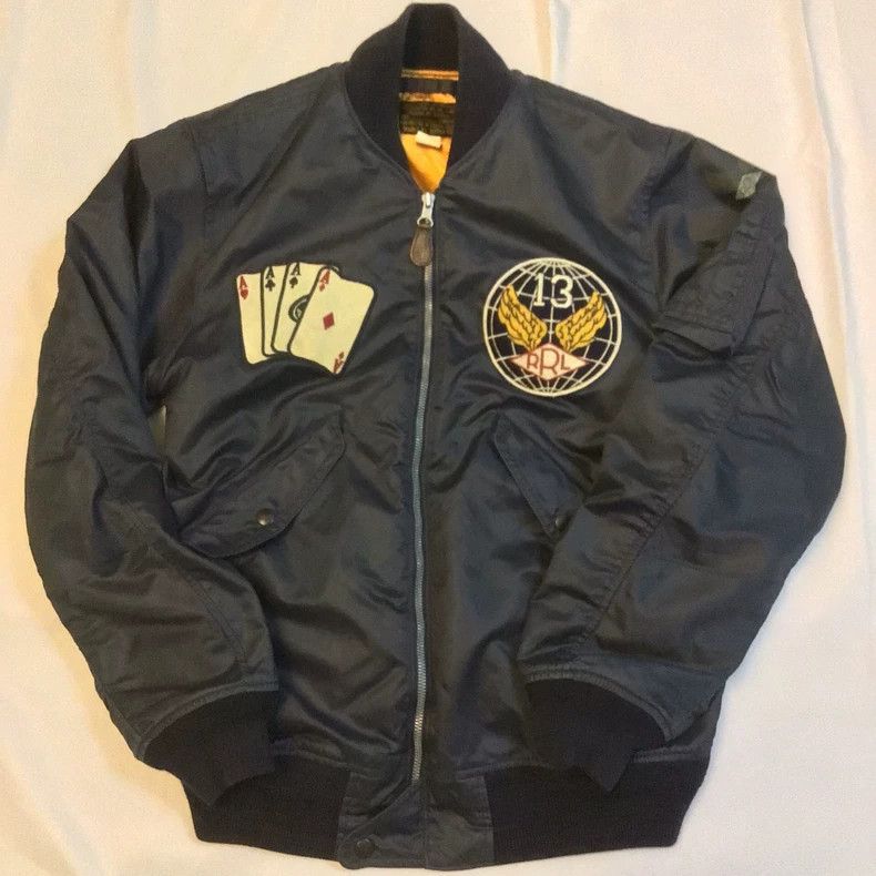 RRL Double RL Poker MA1 Jacket- dmc