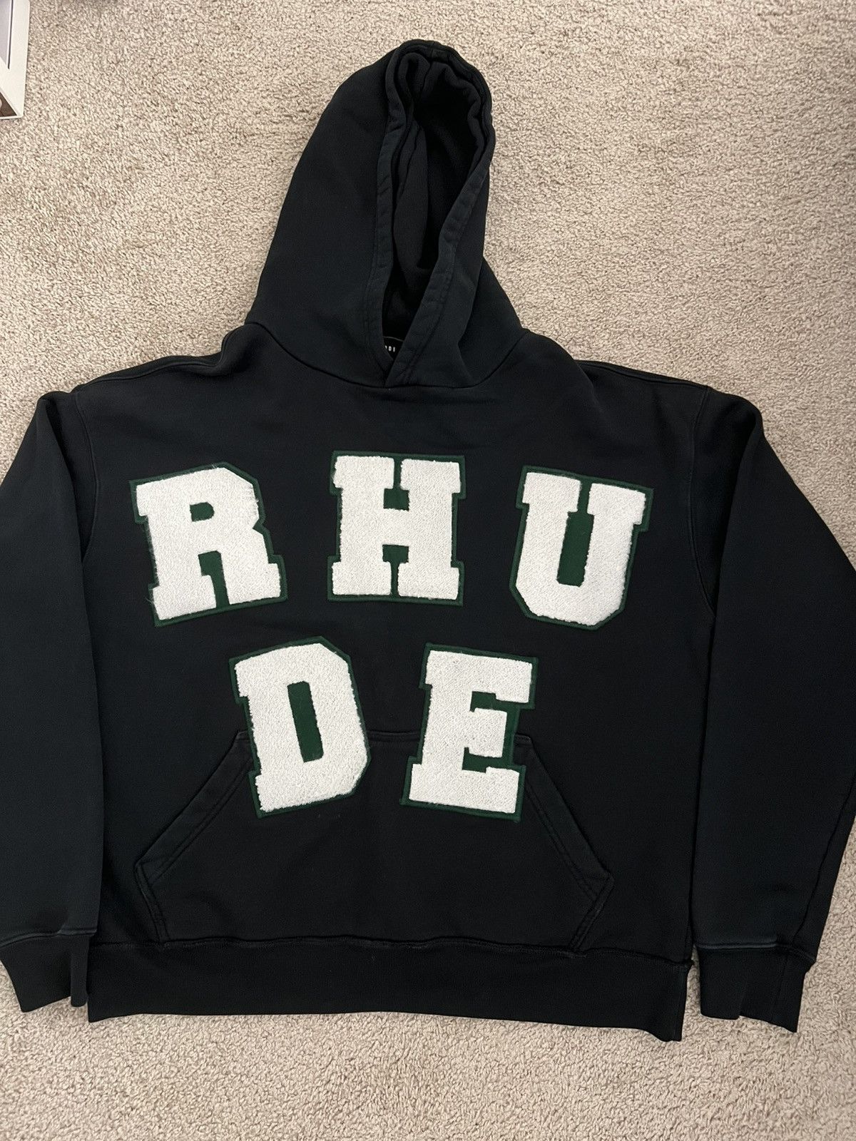 Rhude Rhude Chenille Varsity Patch Hoodie Size M Size US M / EU 48-50 / 2 - 1 Thumbnail