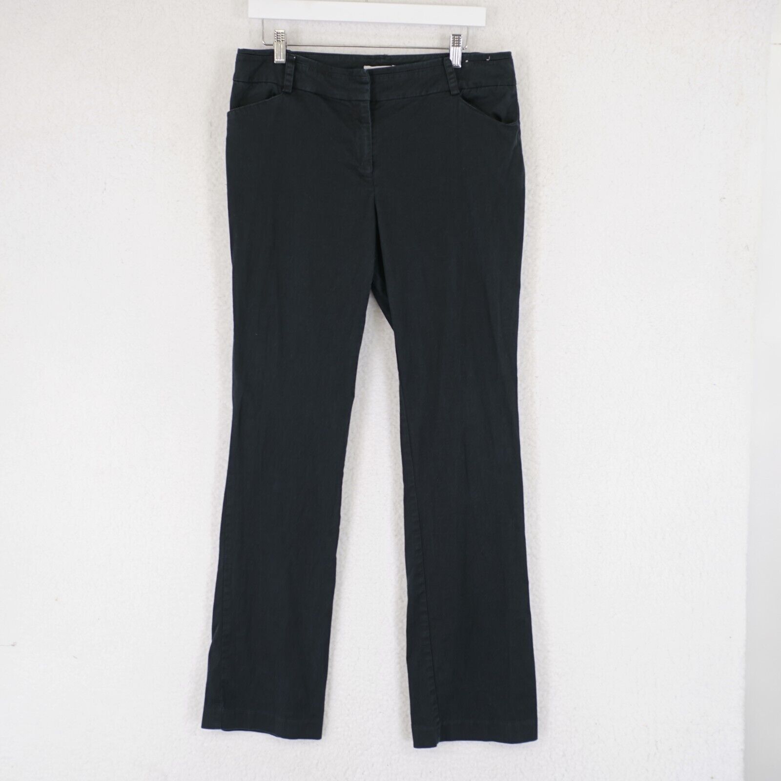 Designer New York & Company Black Stretch Trousers / Dress Pants 10 T Size 32" / US 10 / IT 46 - 1 Thumbnail