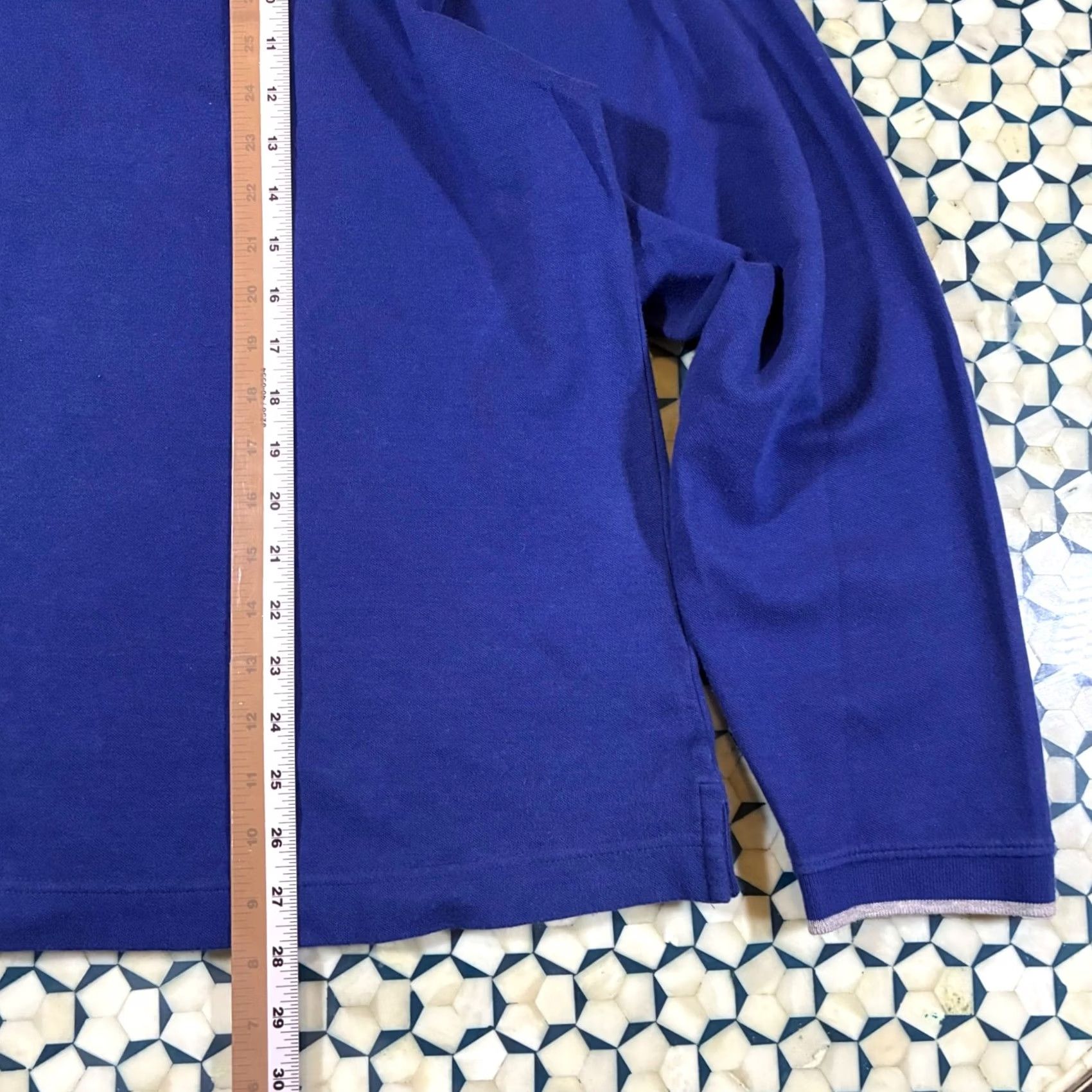 Gap Gap Vintage Y2K Royal Blue V Neck Long Sleeve Sweatshirt Top Mens M Size US M / EU 48-50 / 2 - 7 Thumbnail