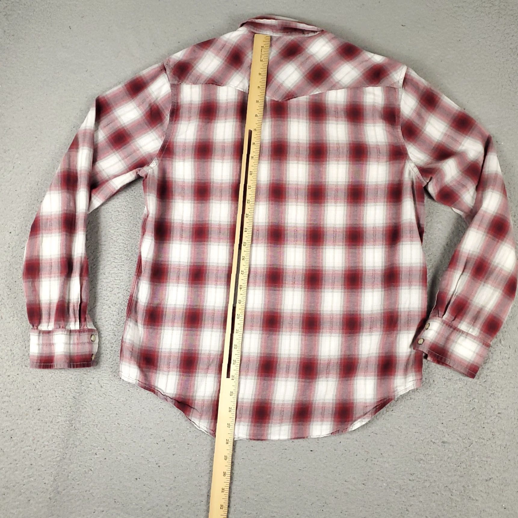 Lucky Brand Lucky Brand Shirt Mens M Red Plaid Western Pearl Button Long Sleeve Casual Formal Workwear Shirt Size US M / EU 48-50 / 2 - 4 Thumbnail