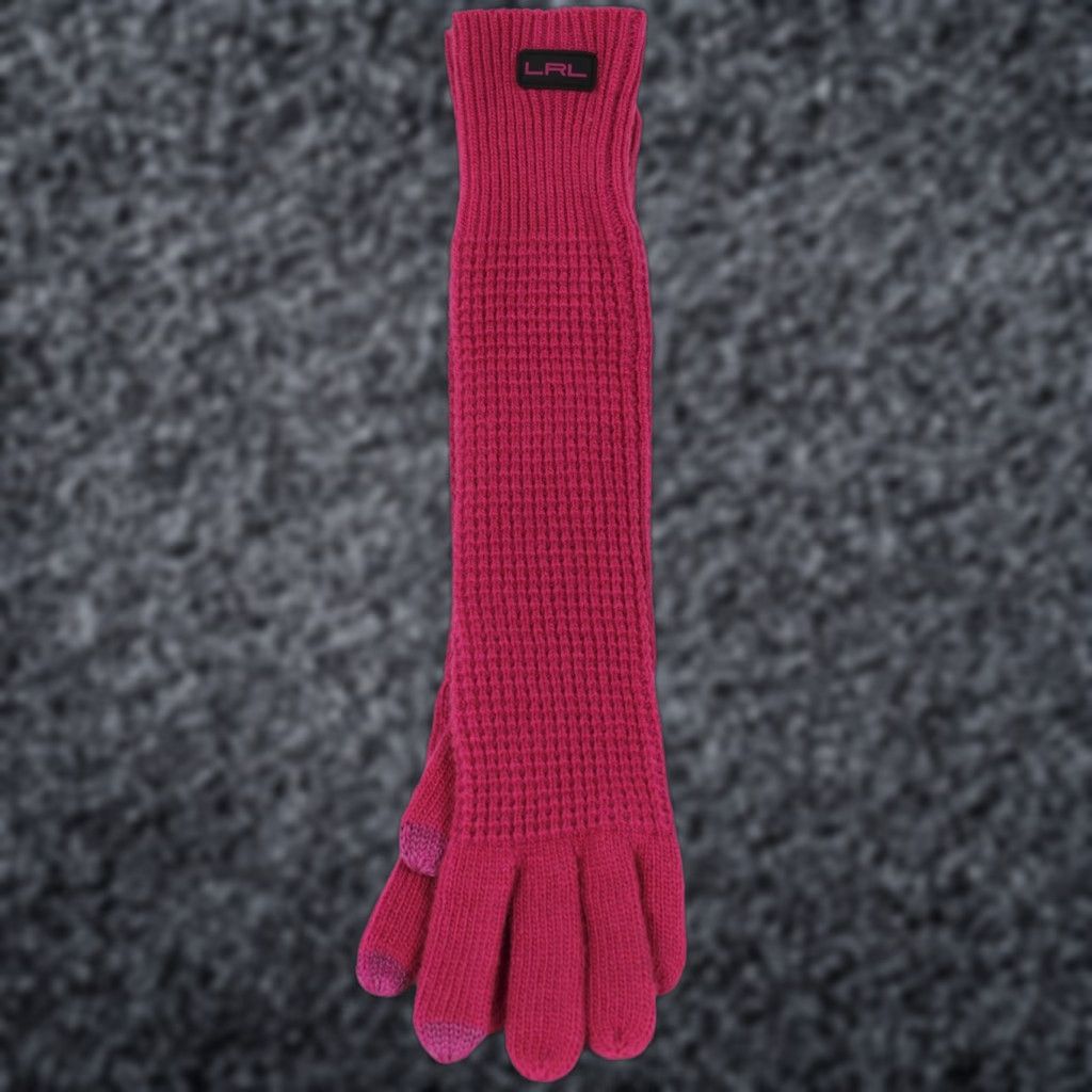 Vintage LAUREN RALPH LAUREN PINK WOOL TOUCH GLOVES NWT WOMEN ONE SIZE Wool Blend Pink Glove Touch Screen 90s? Size ONE SIZE - 1 Thumbnail