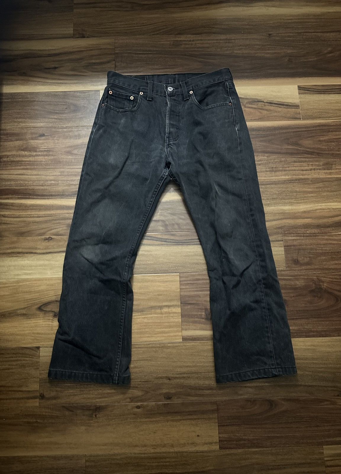 Levi's Vintage Clothing Vintage Levi’s 555 relaxed straight black jeans Size US 31 - 1 Thumbnail