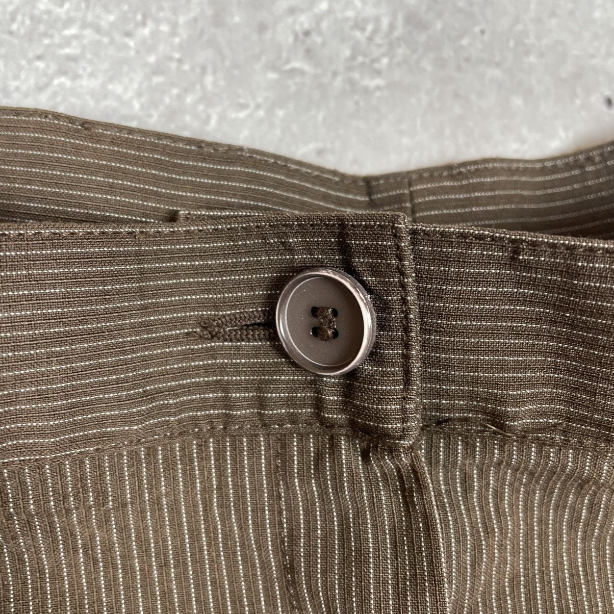 yves saint laurent wool pants women brown