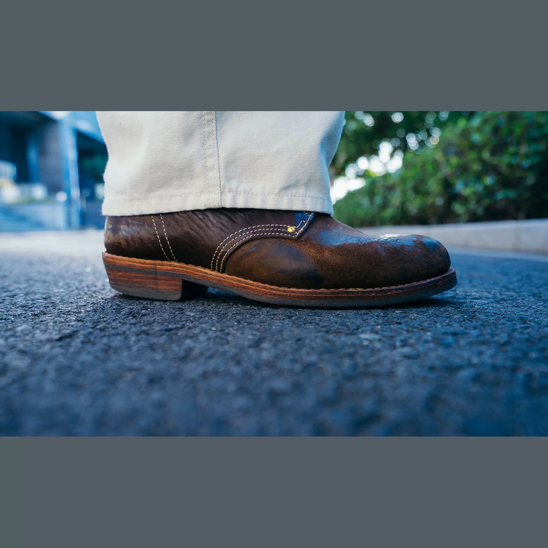visvim brigadier boots deep brown leather