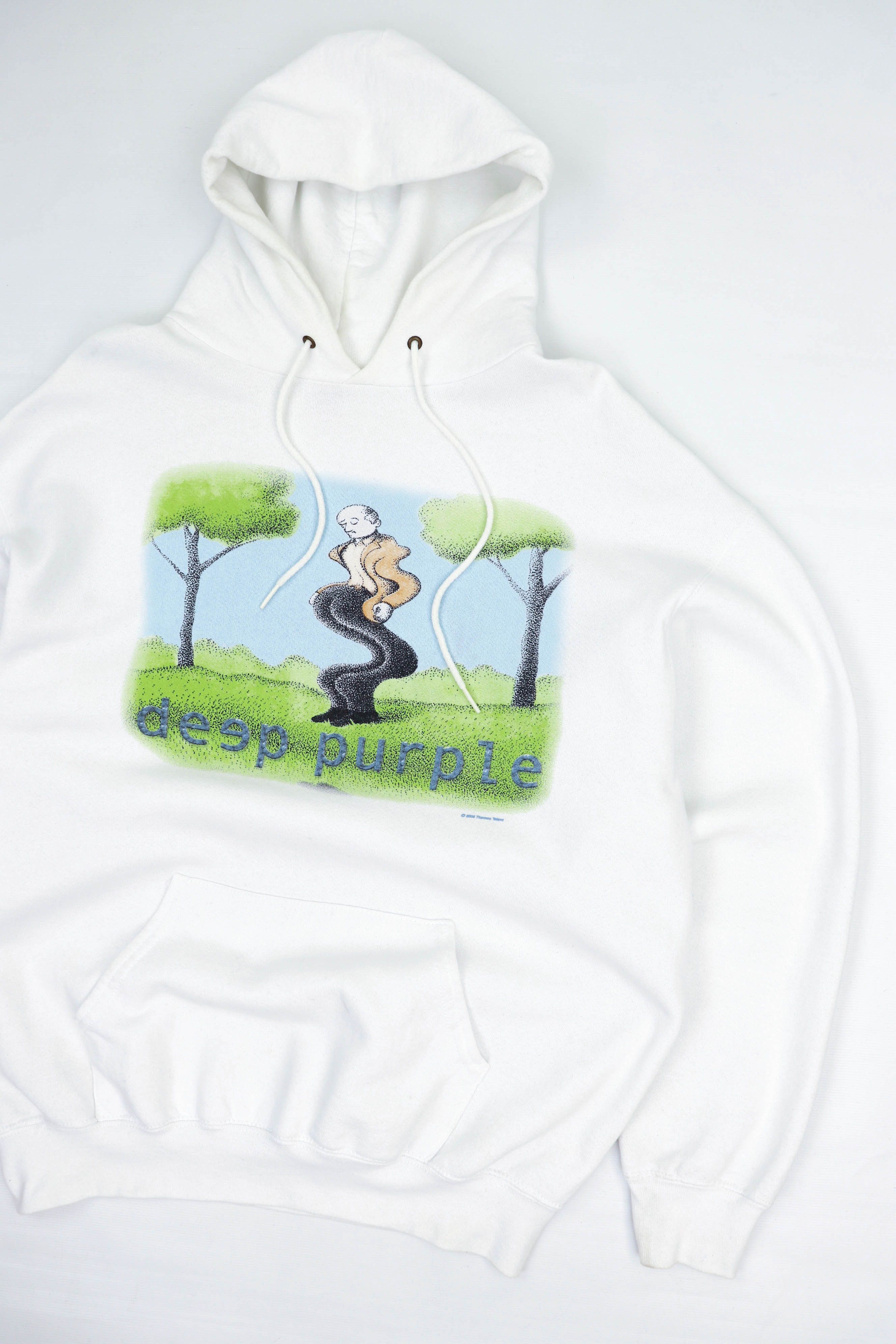 Band Tees Deep Purple ©2006 Vintage Y2K Graphic Rock Tour White Hoodie Size US L / EU 52-54 / 3 - 5 Thumbnail