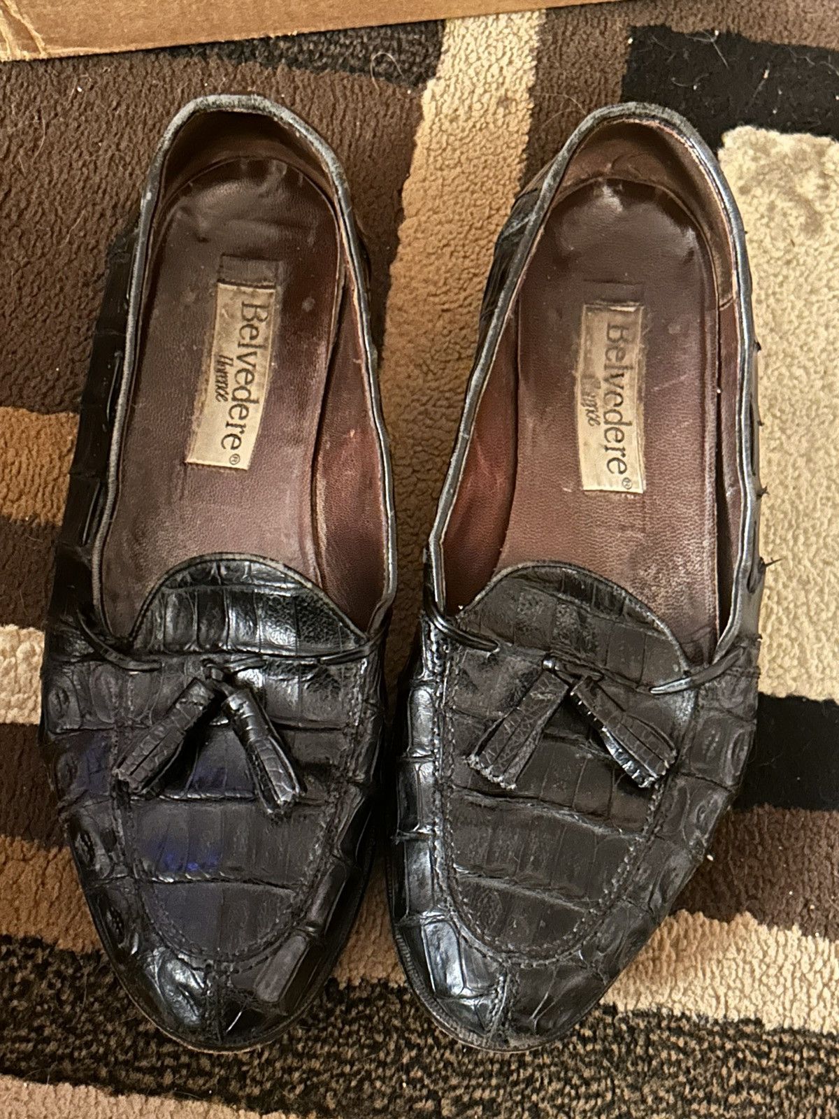 Belvedere Belvedere Crocodile Exotic Patent Leather Tuxedo Shoes Size US 10 / EU 43 - 1 Preview