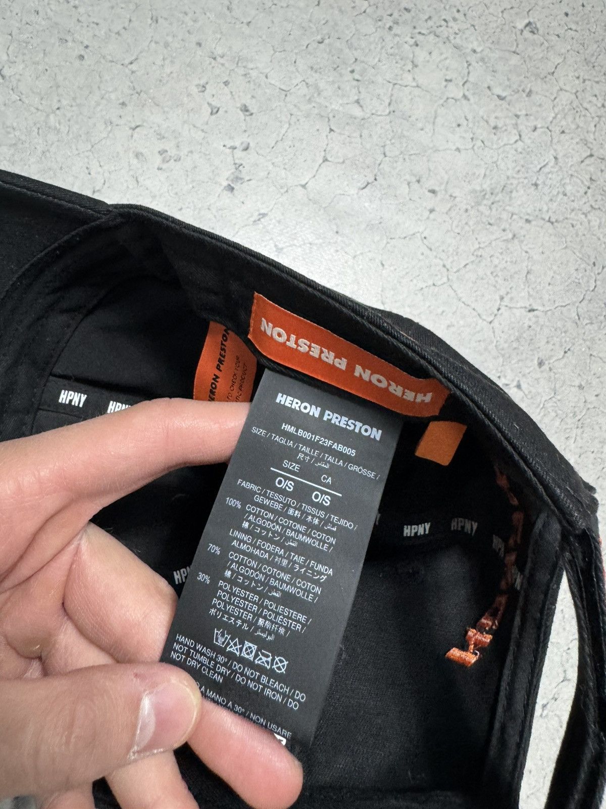 Heron Preston Heron Preston Luxury Black Cap Big Logo Hype Size ONE SIZE - 7 Thumbnail