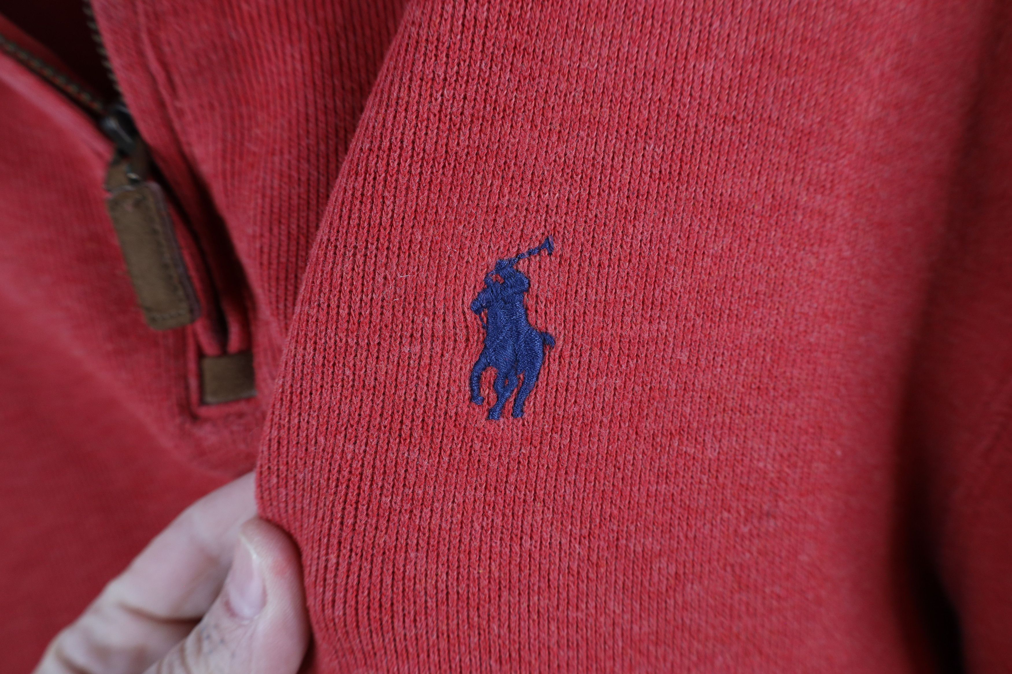 Ralph Lauren × Vintage Vintage Ralph Lauren Ribbed Knit Half Zip Pullover Sweater Size US L / EU 52-54 / 3 - 4 Thumbnail