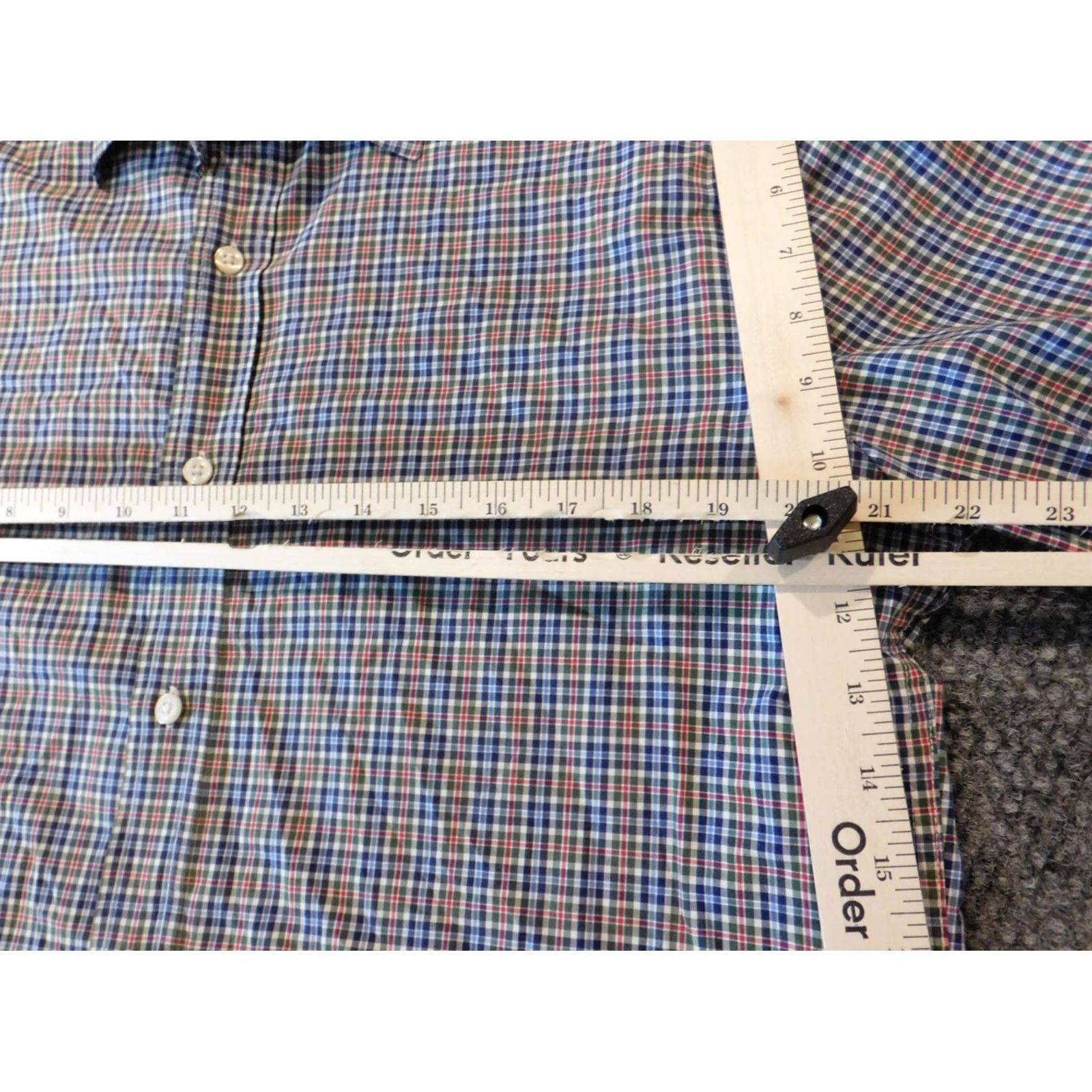 Gap Gap Shirt Button-Up Plaid Blue Casual Mens L Button-Down Collared Knit Cotton Long Sleeve Classic Vintage: No Size US L / EU 52-54 / 3 - 4 Thumbnail