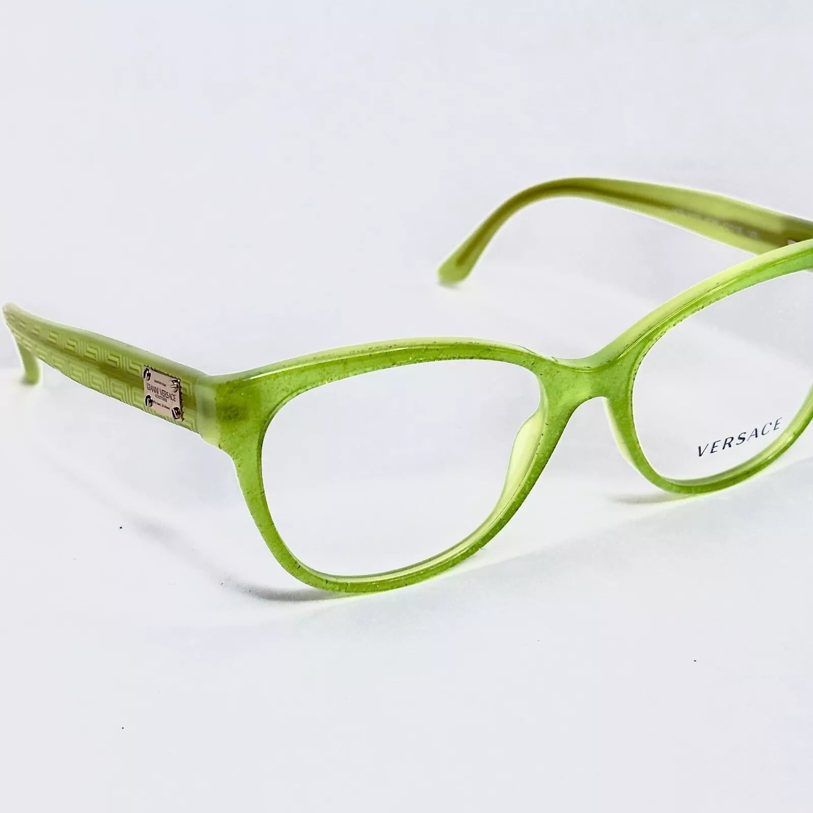 Versace VERSACE Couture Green Glitter Greco VE3193 Eyeglasses 3193 Size ONE SIZE - 7 Thumbnail