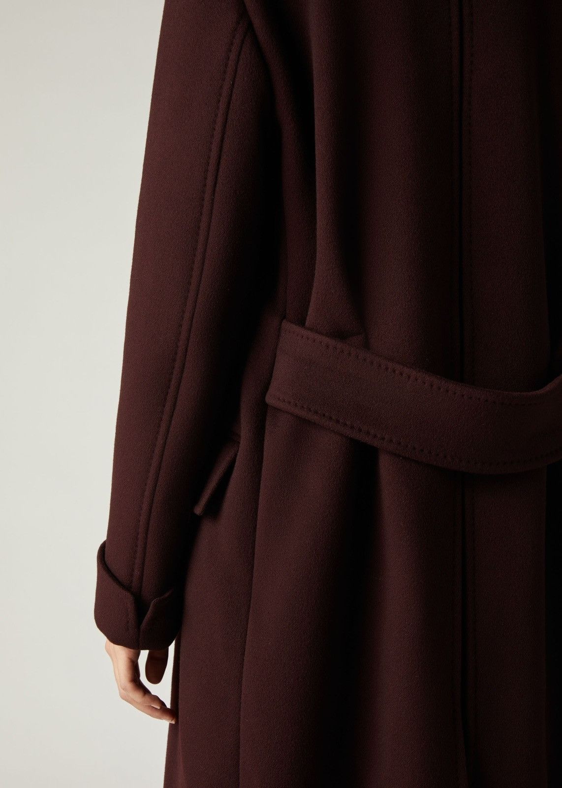 Loro Piana o1srvl11e0824 Sergio Cashmere Coat in Burgundy Size XXL / US 16-18 / IT 52-54 - 6 Thumbnail