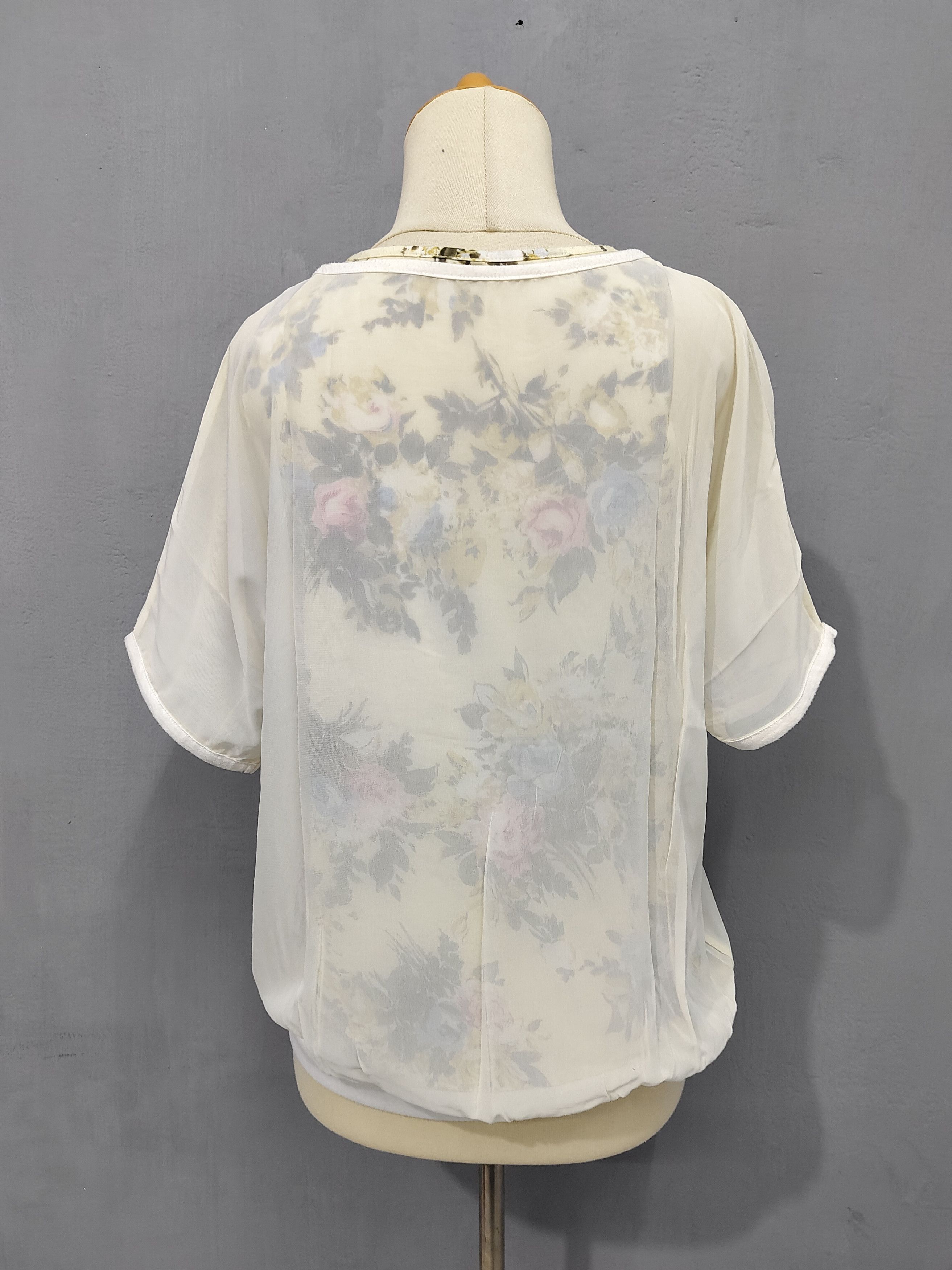 LIZ LISA 2000s Axes Femme🇯🇵 Layered Sheer Chiffon Floral Inner Lace Size M / US 6-8 / IT 42-44 - 4 Thumbnail