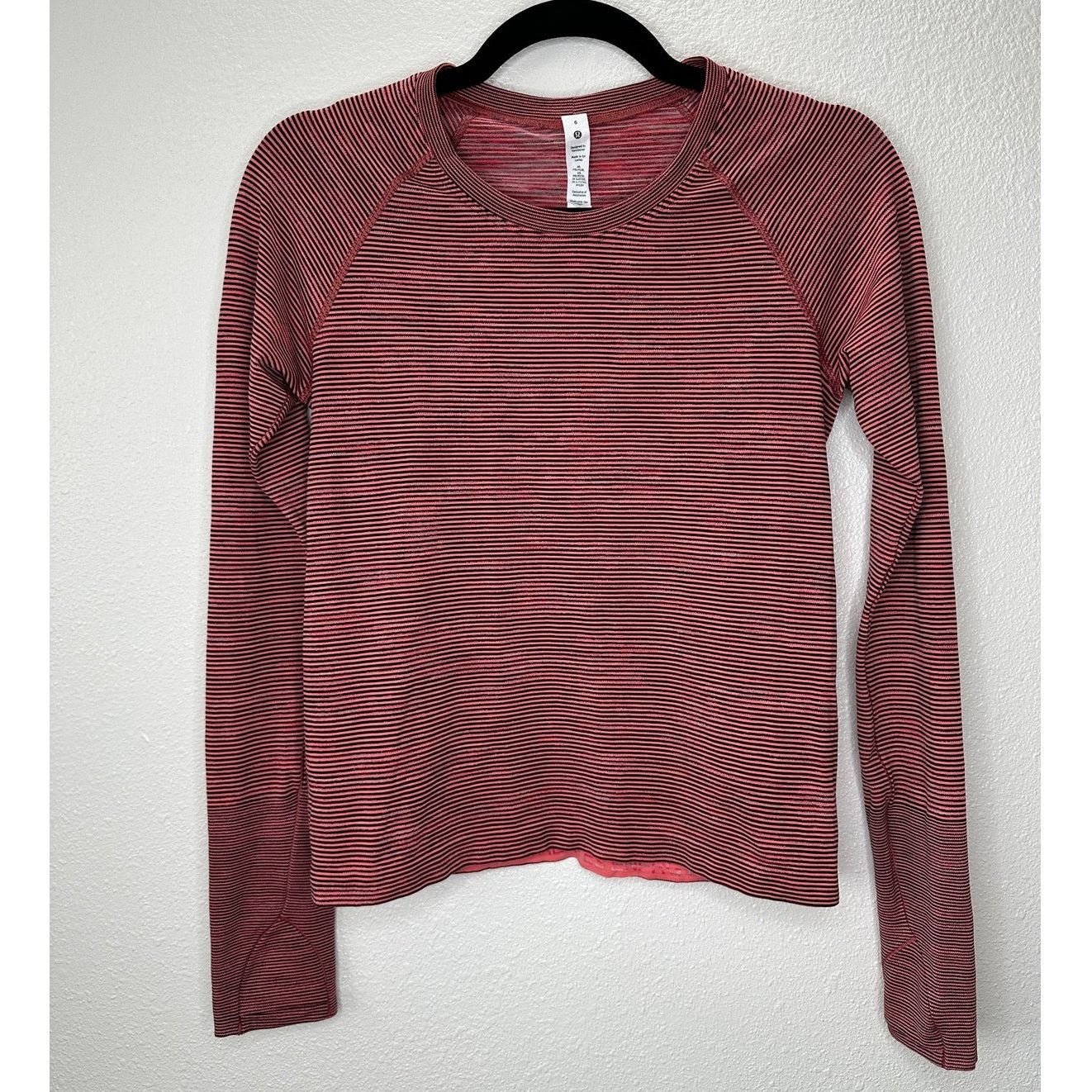 Lululemon Lululemon Dusty Mauve Stripe Long Sleeve Round Neck Shirt 4 Size M / US 6-8 / IT 42-44 - 3 Thumbnail