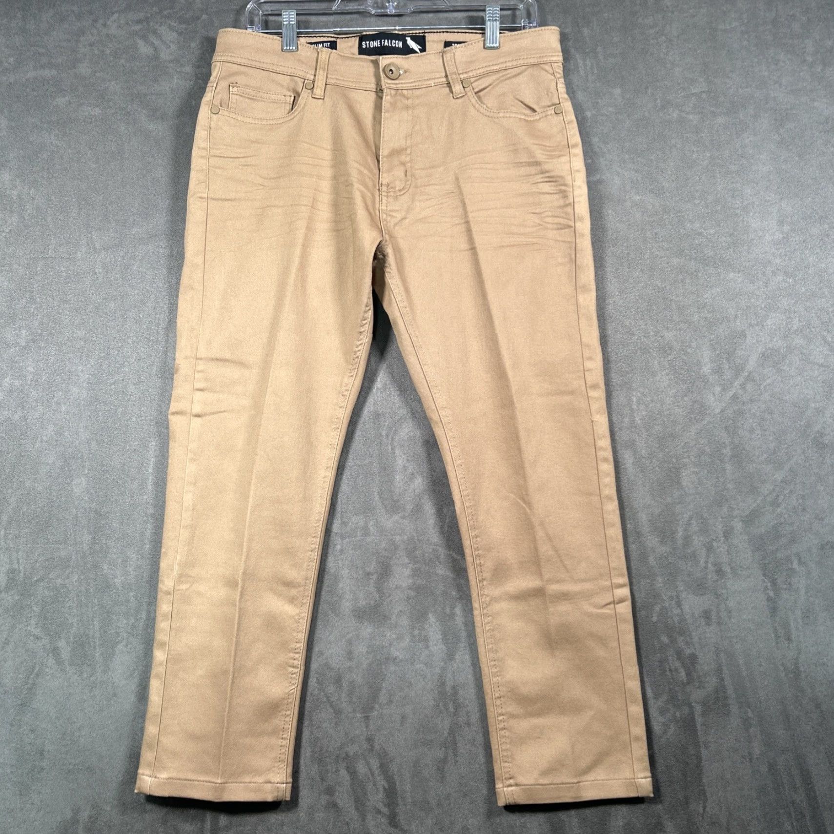Vintage Stone Falcon Slim Fit Pants Mens 32x30 Beige Chino Stretch Comfort Casual 90s Mens Size US 32 / EU 48 - 2 Thumbnail