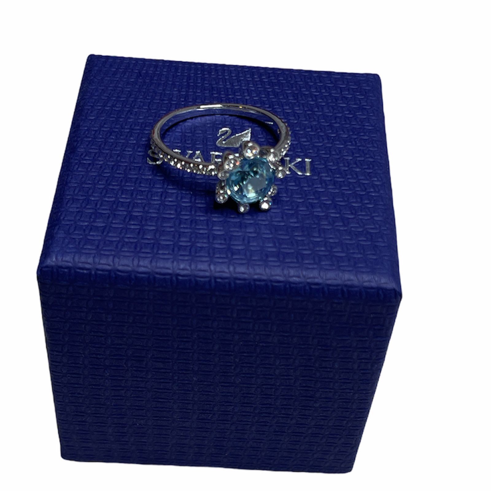 Swarovski Swarovski Olive Ring Aqua, Rhodium plated EUR 52 / USA 6 Size ONE SIZE - 3 Thumbnail