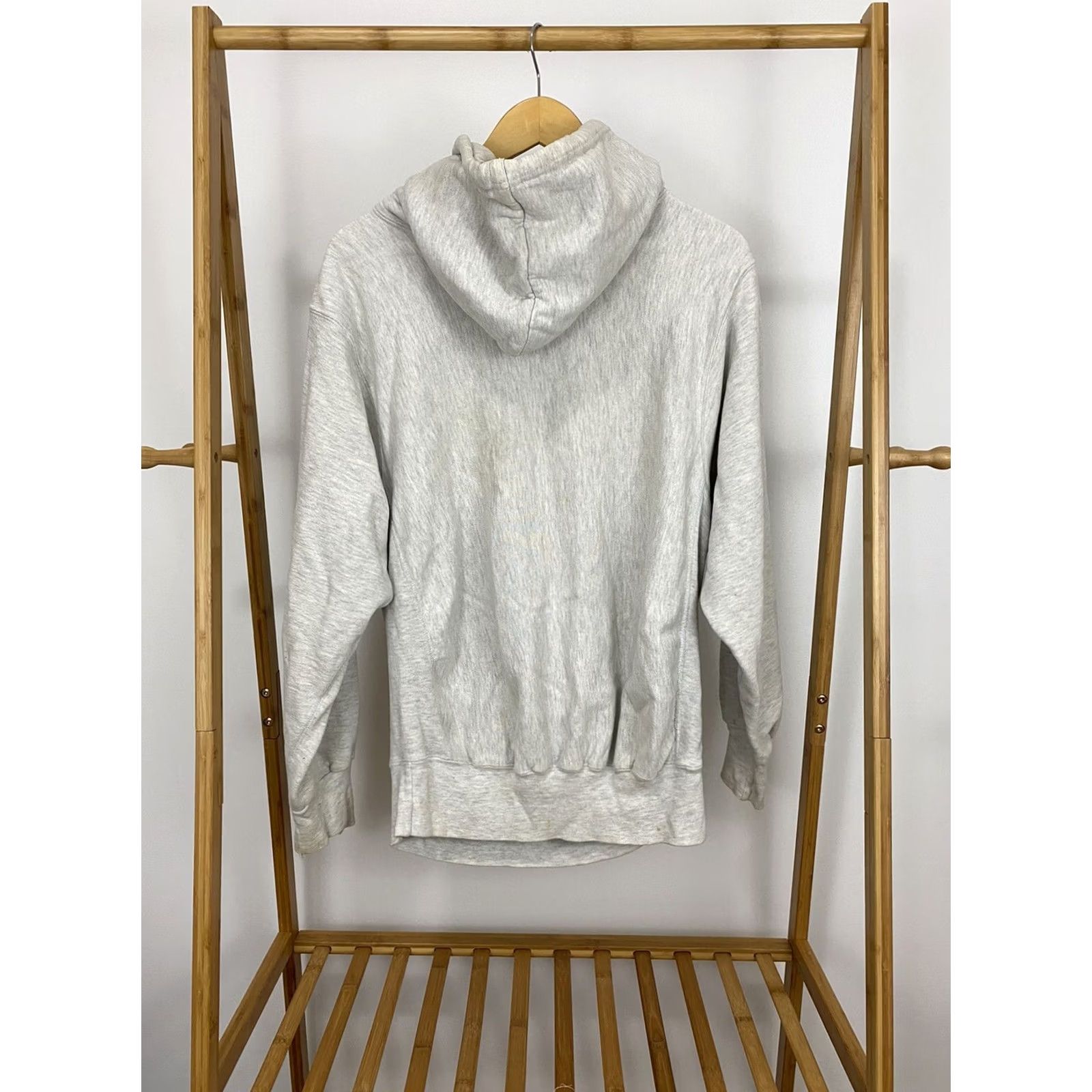 Vintage VTG US Navy Naval Academy Crest Reverse Weave Hoodie Sweatshirt Distressed L USA Hoodie Mens Large Heather Gray Reversible USA Flag Theme Size US L / EU 52-54 / 3 - 2 Thumbnail