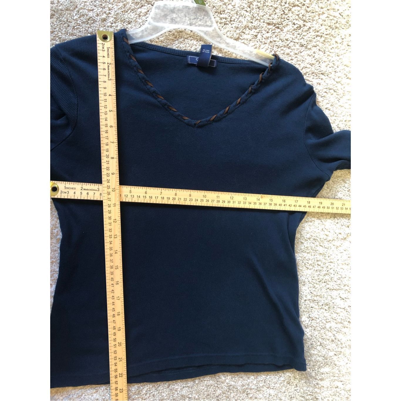 Chaps Chaps Women’s Navy Blue 3/4 Sleeve Crew Neck Blouse Size Lar Size L / US 10 / IT 46 - 7 Thumbnail
