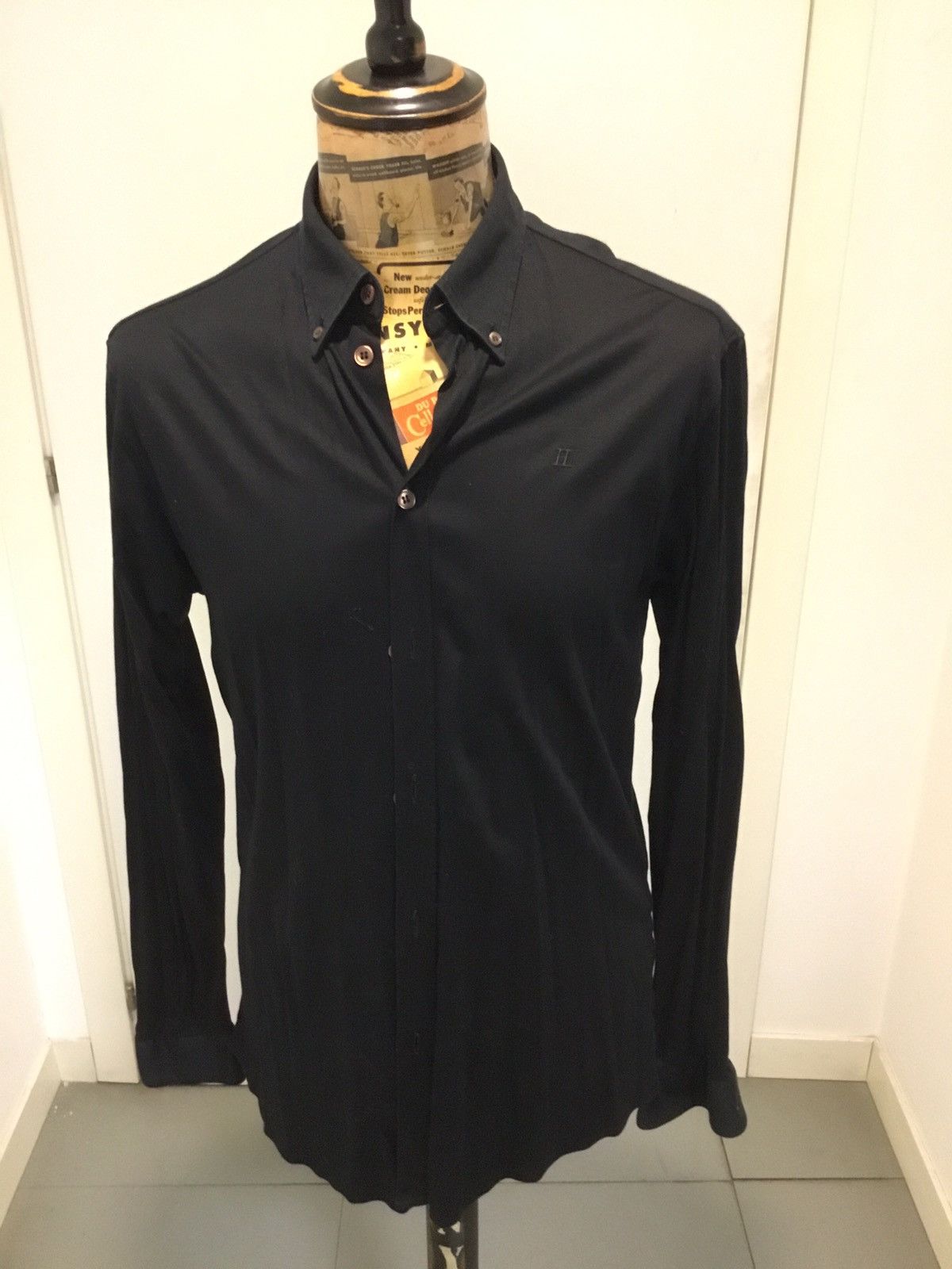 image of Helmut Lang Original Button Down Shirt in Black, Men's (Size Medium)