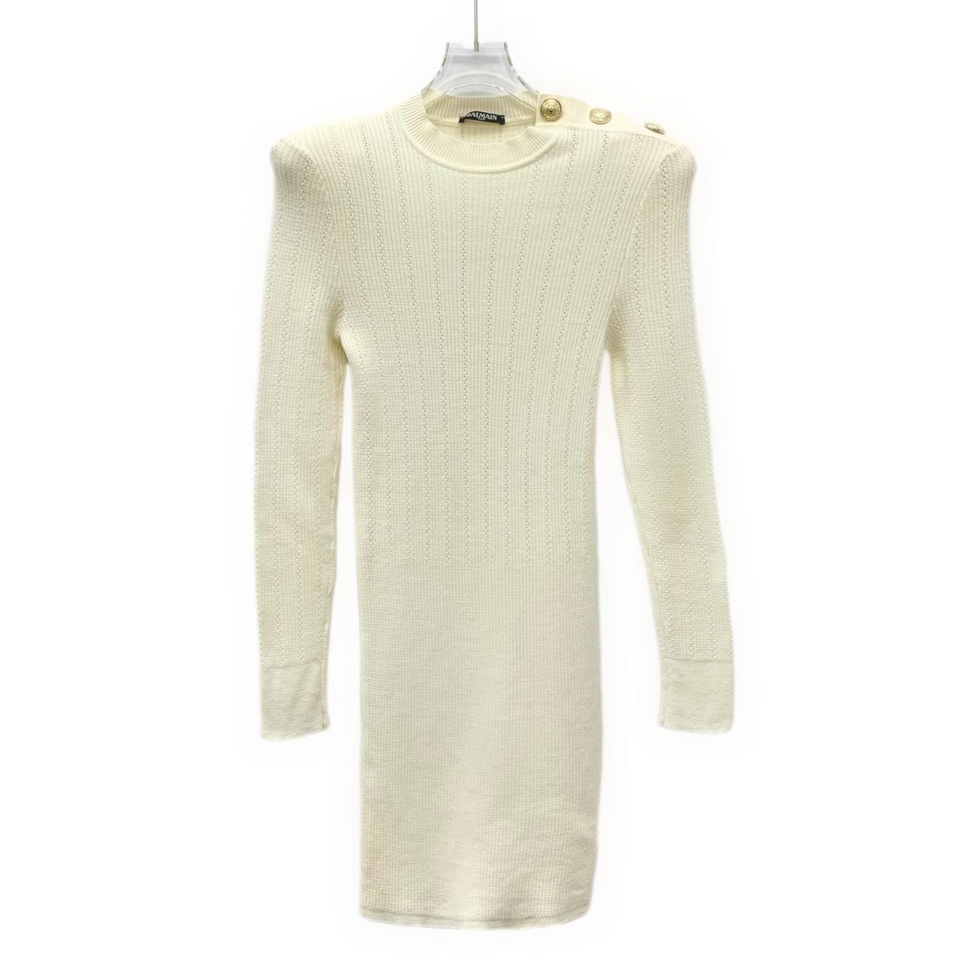 Balmain Balmain Wool White Dress M Women Size M / US 6-8 / IT 42-44 - 1 Thumbnail