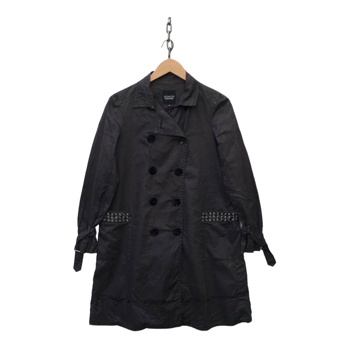 Sonia Rykiel Sonia Rykiel Double Breasted Gothic Fashion Long Coat Size M / US 6-8 / IT 42-44 - 1 Thumbnail