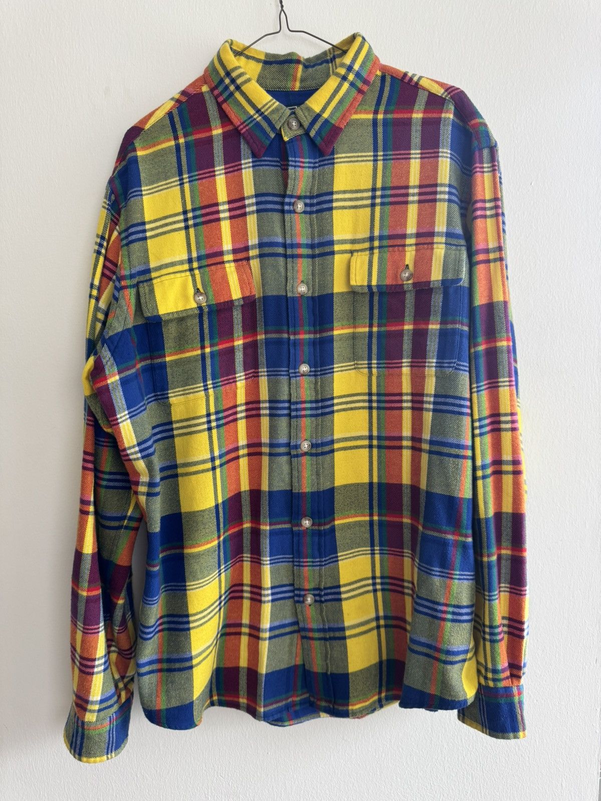 Polo Ralph Lauren Yellow Plaid Long-Sleeve Flannel Size US M / EU 48-50 / 2 - 1 Thumbnail
