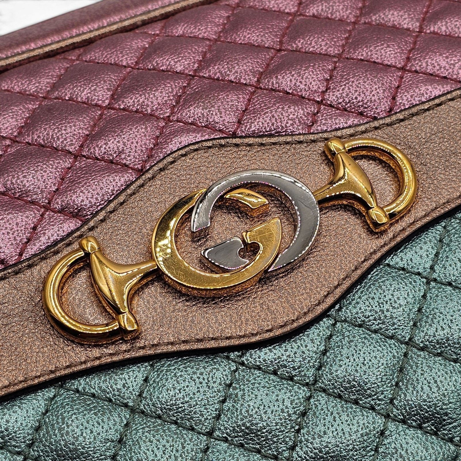 Gucci Trapuntata Metallic Quilted Leather Camera Bag Tricolor Size ONE SIZE - 6 Thumbnail