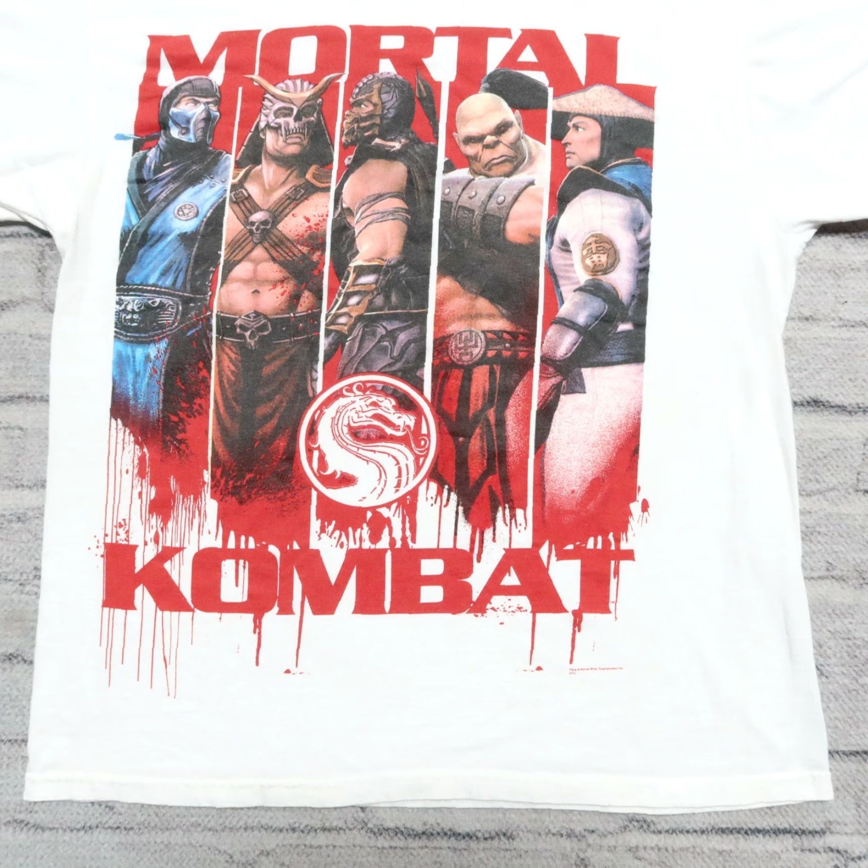Jerzees Vintage Mortal Kombat Shirt Mens X-Large White Jerzees Regular Size XS? Size US XL / EU 56 / 4 - 4 Thumbnail