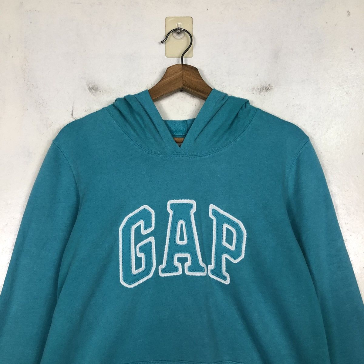 Japanese Brand 📌Vintage Hoodie Pull Over Gap Ocean Green Spell Out Size US L / EU 52-54 / 3 - 14 Thumbnail