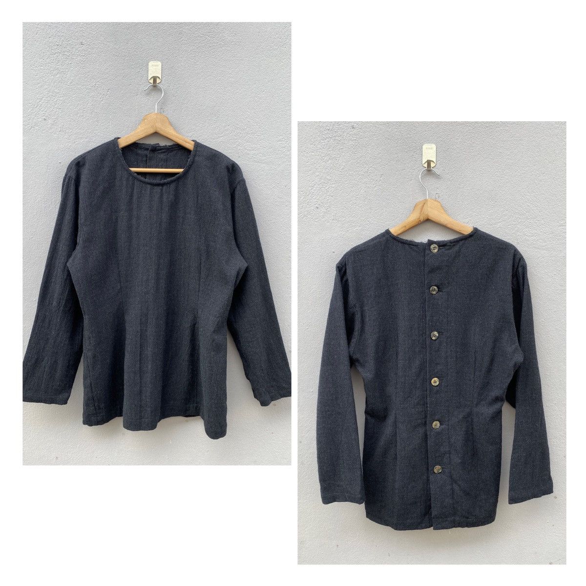 Comme des Garcons × Rei Kawakubo × Vintage 🔥RARE🔥1980s Comme des Garçons Glen Check Back Button Dress Size M / US 6-8 / IT 42-44 - 1 Thumbnail