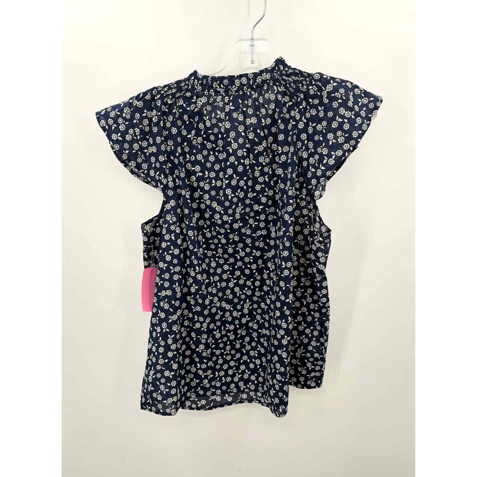 Vintage J Crew Navy Floral Blouse Size Medium Size M / US 6-8 / IT 42-44 - 2 Thumbnail