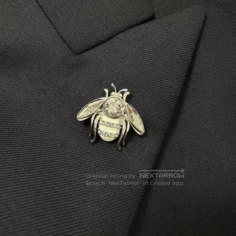 Dior Dior Black rhinestone bee suit Size 46R - 2 Thumbnail