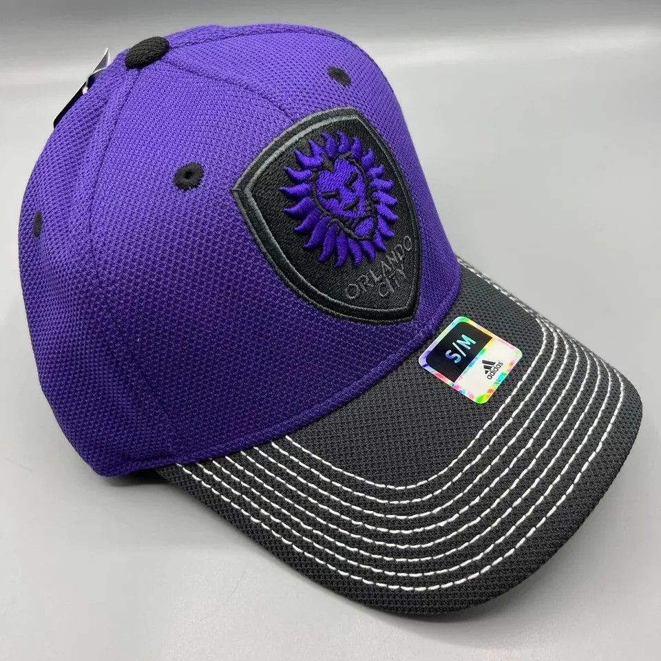 Adidas Orlando City Hat Men S-M Adidas MLS Stretch Fitted Cap New Size ONE SIZE - 3 Thumbnail