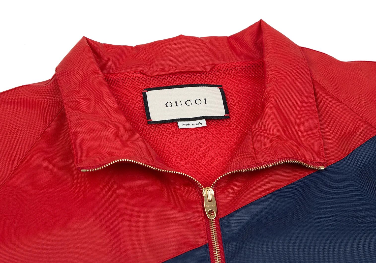 Gucci Logo Embroidered Nylon Jacket in Red and Navy, Size 46 Size US S / EU 44-46 / 1 - 2 Thumbnail