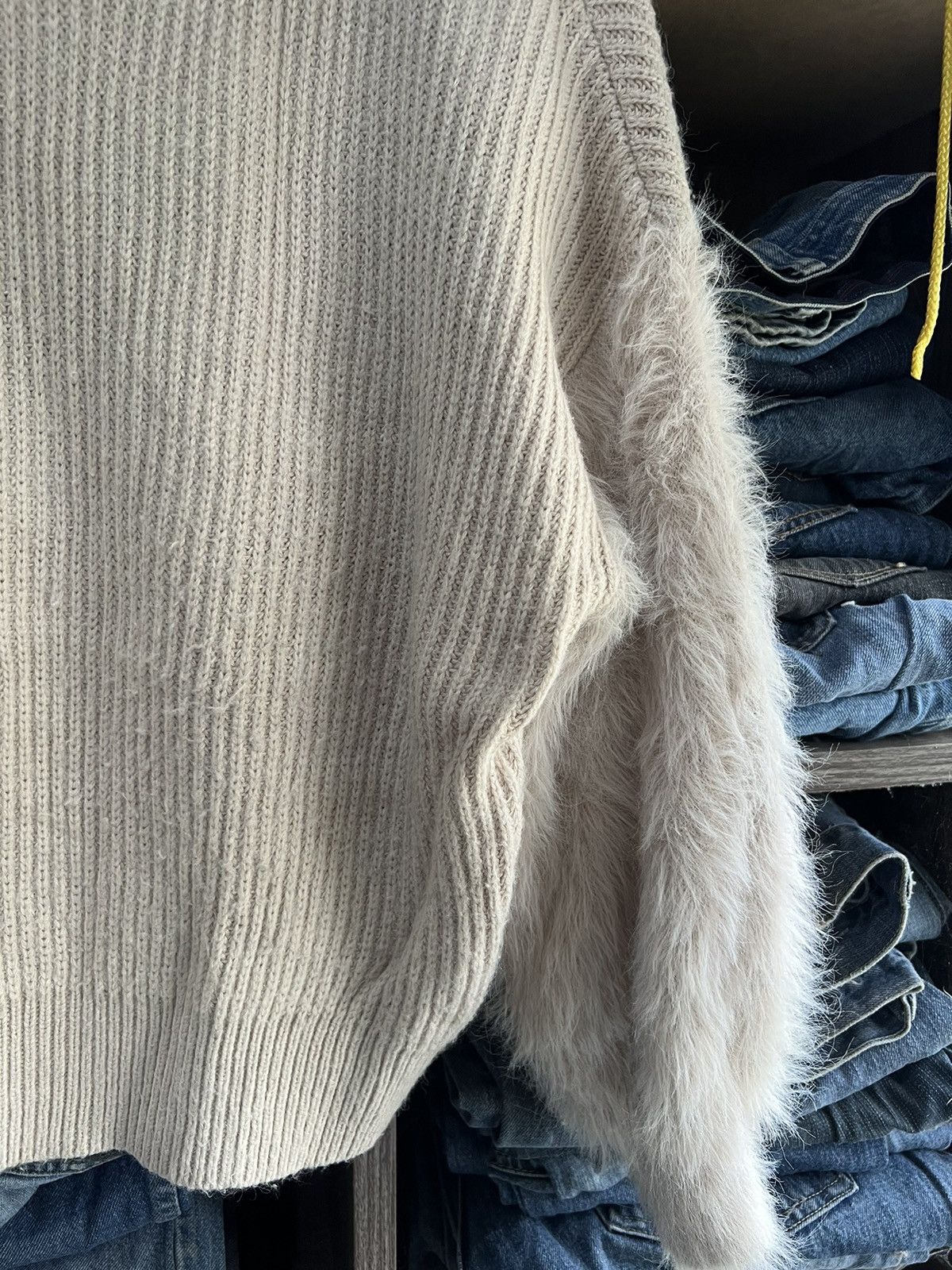 Global Work 🔥Global Work Faux Fur Knit Sweatshirt Size XL / US 12-14 / IT 48-50 - 6 Thumbnail