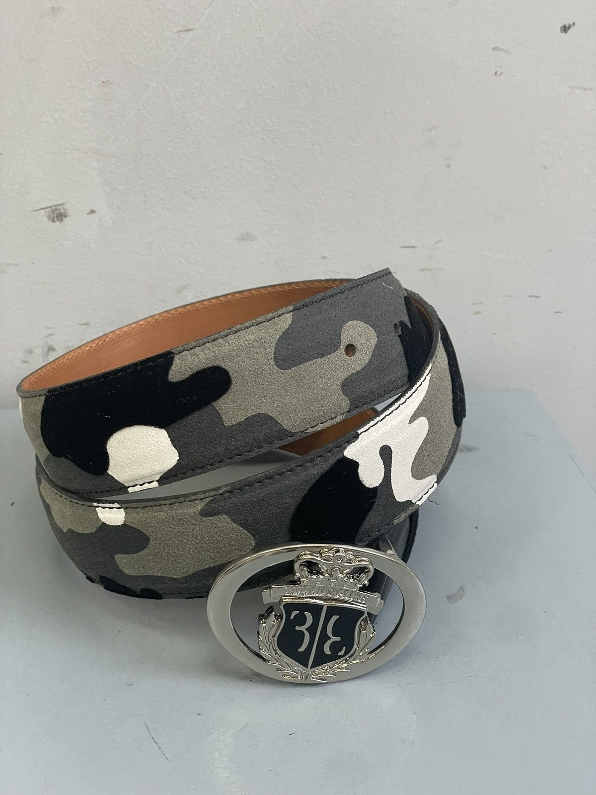 Billionaire Couture Rare leather camo Billionaire couture leather belt Size ONE SIZE - 5 Thumbnail