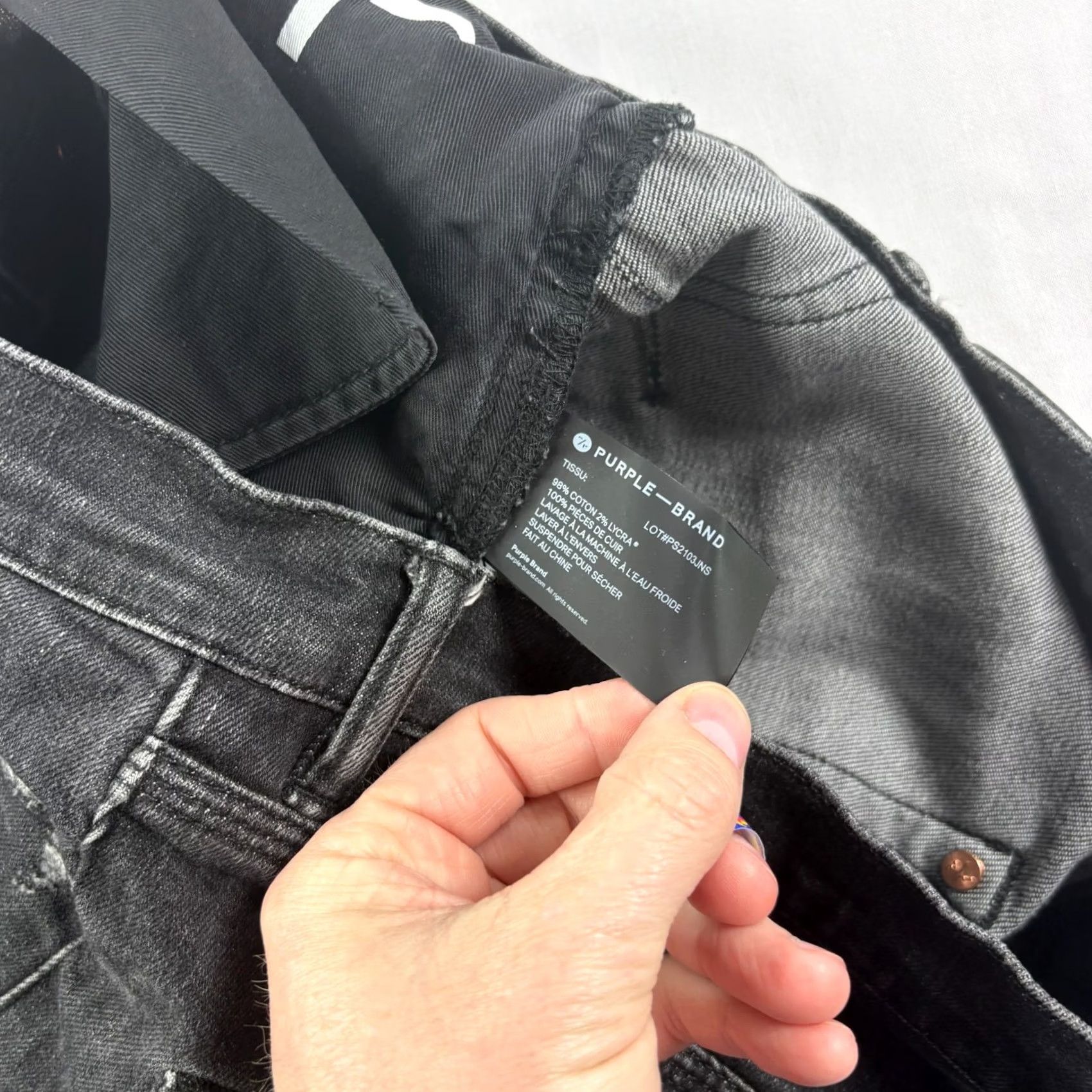 J Brand Purple Brand Jeans Skinny Denim Mens 30x32 Black Distressed Paint Splatter 30 32 Cotton Denim Slim Style Regular Button Closure Mens Size US 30 / EU 46 - 7 Thumbnail
