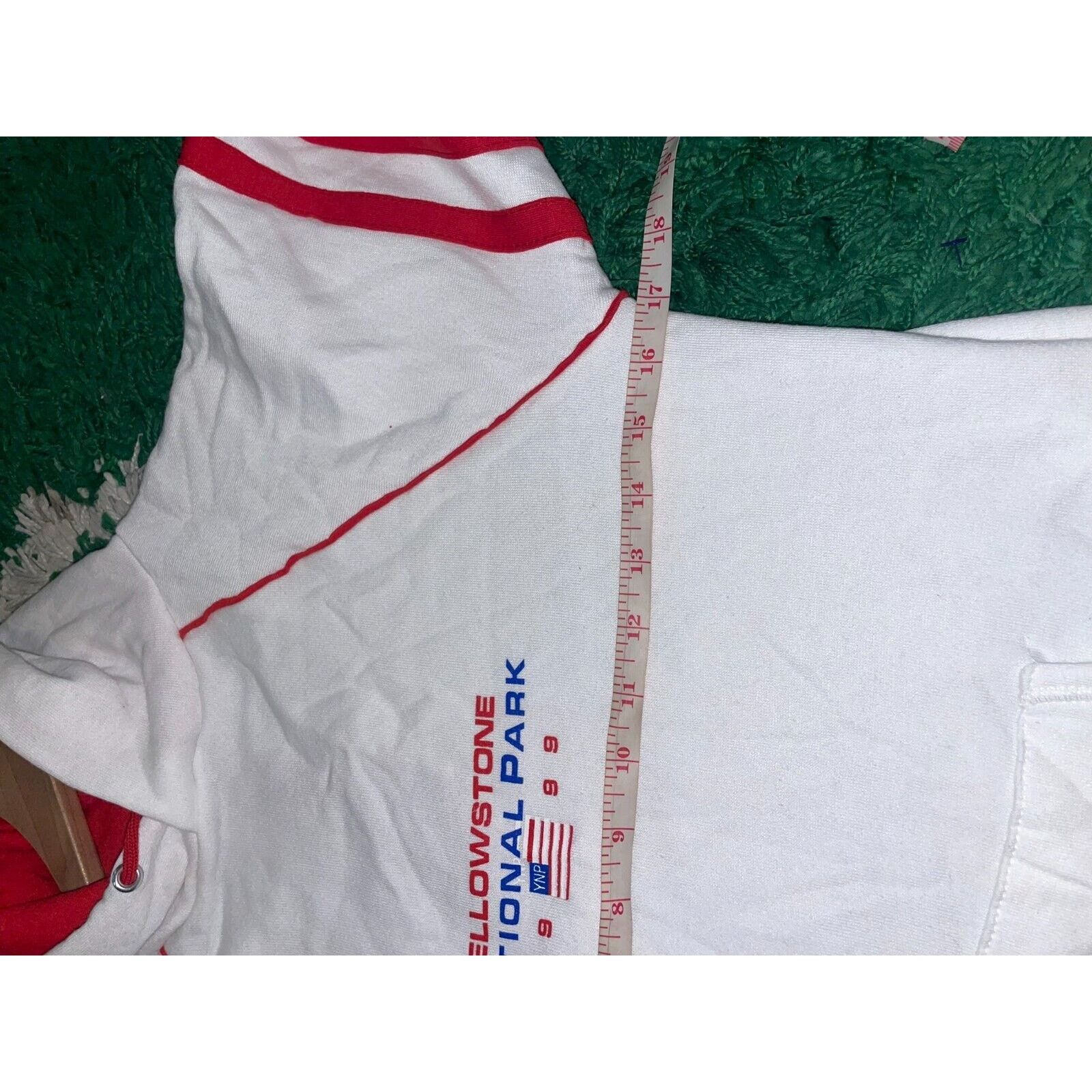 Jerzees Vintage Yellowstone Hoodie National Park White VTG 90s Small Size US S / EU 44-46 / 1 - 13 Thumbnail