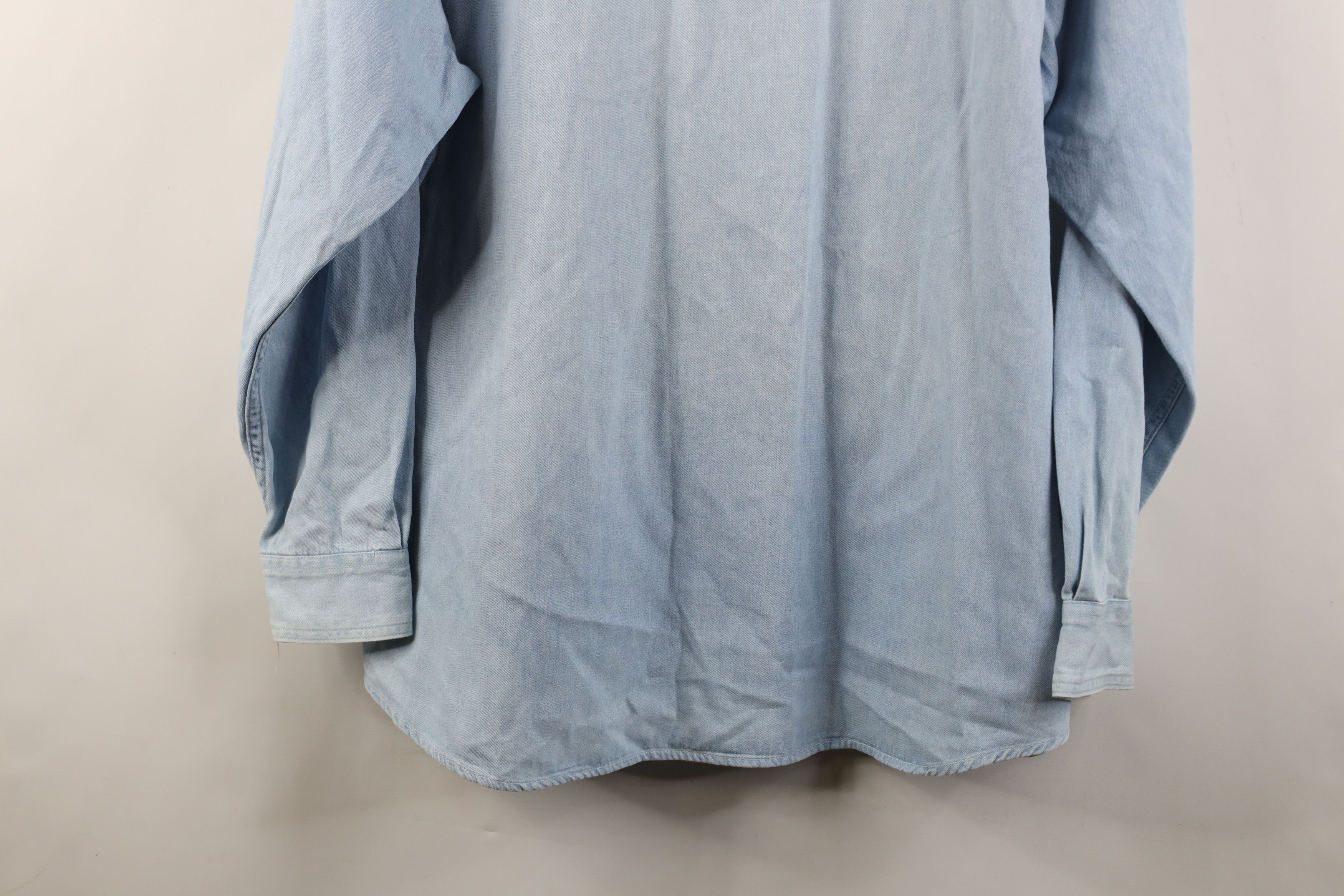Vintage Vintage 90s Porsche Racing Denim Button Down Shirt USA Size US XL / EU 56 / 4 - 15 Thumbnail