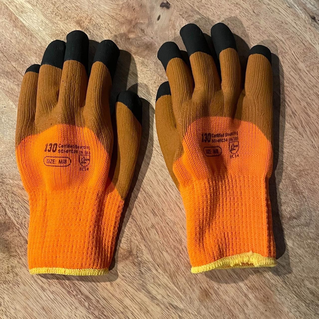 130 World 1c 130 - Orange Work Gloves Size - LARGE Size ONE SIZE - 1 Thumbnail