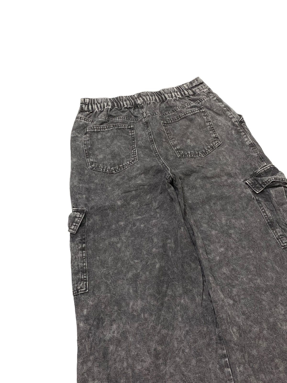 JNCO Works Cargo Baggy Distressed Denim Pants (AD8) Size US 29 - 13 Thumbnail