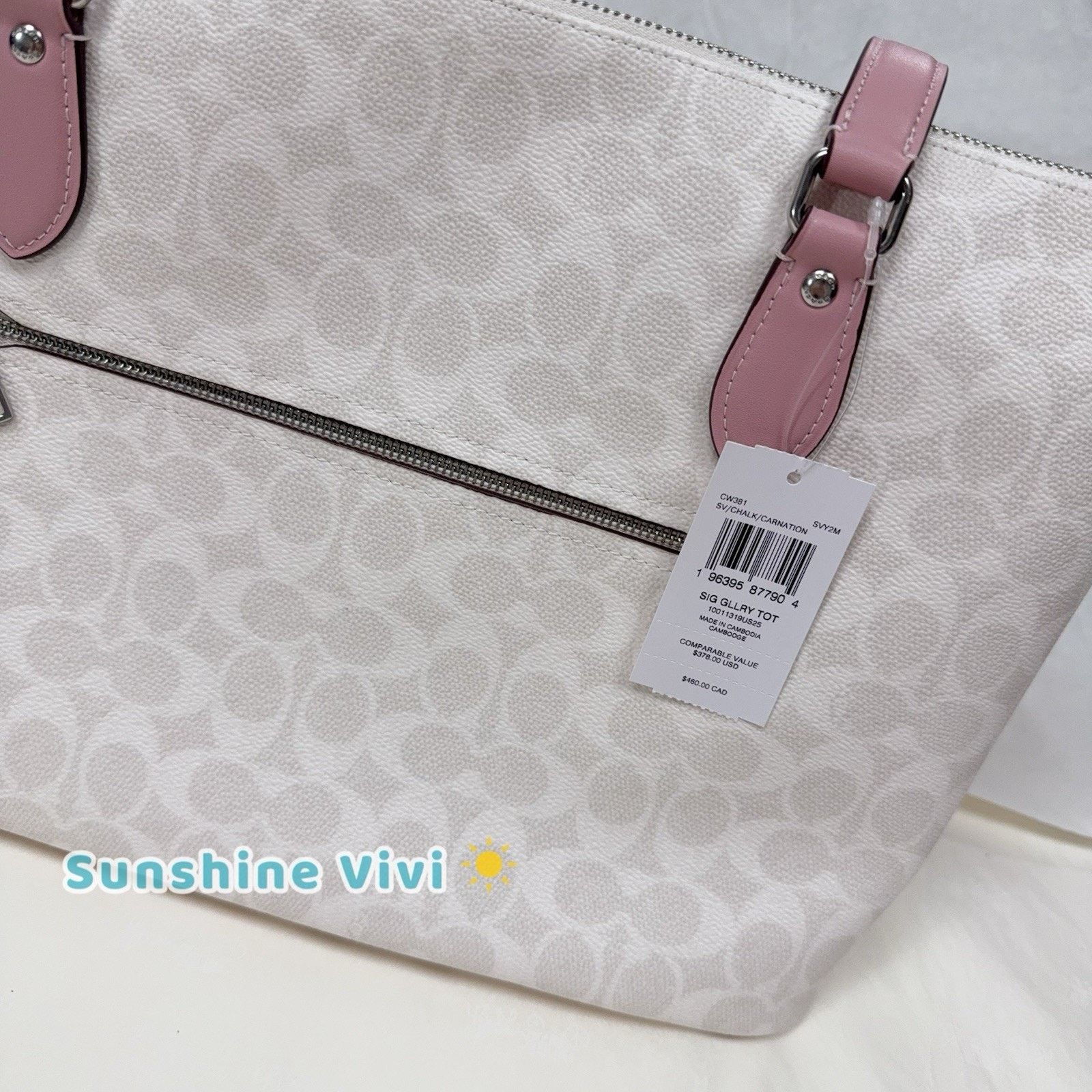 Coach NWT COACH Bundle CW381 Gallery Tote Bag&CW883 Zip Card Case Size ONE SIZE - 4 Thumbnail