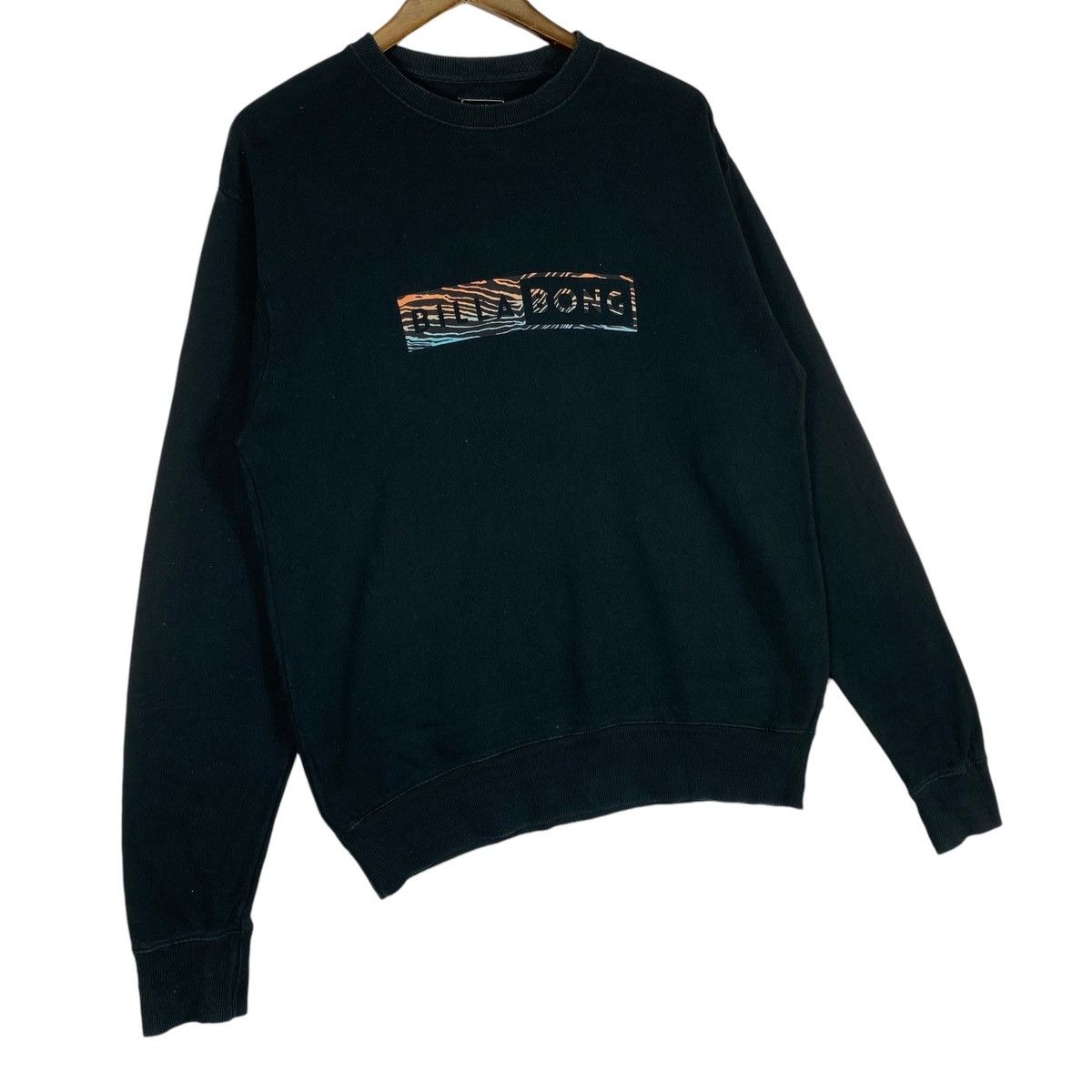 Billabong × Vintage Vintage Billabong Crewneck Sweatshirt Black Pullover Jumper Size US M / EU 48-50 / 2 - 2 Thumbnail