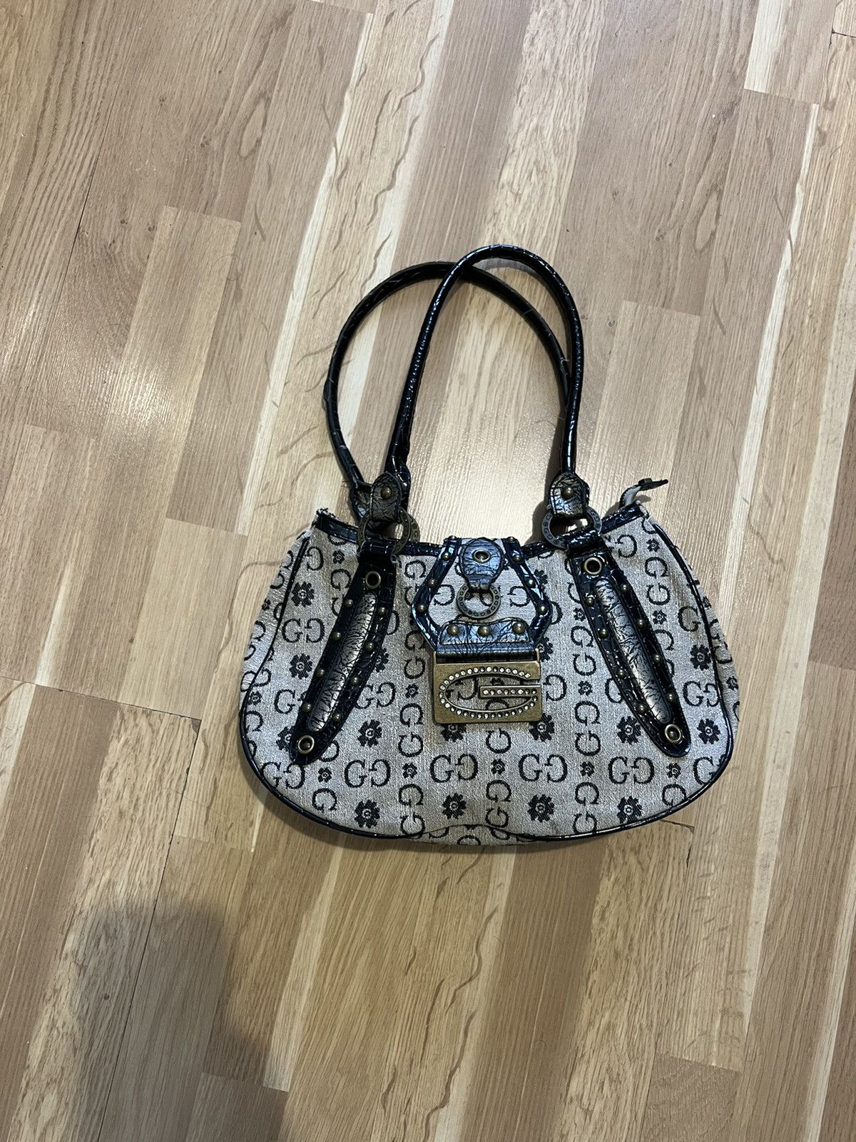 90’s Guess vinyl handbag popular