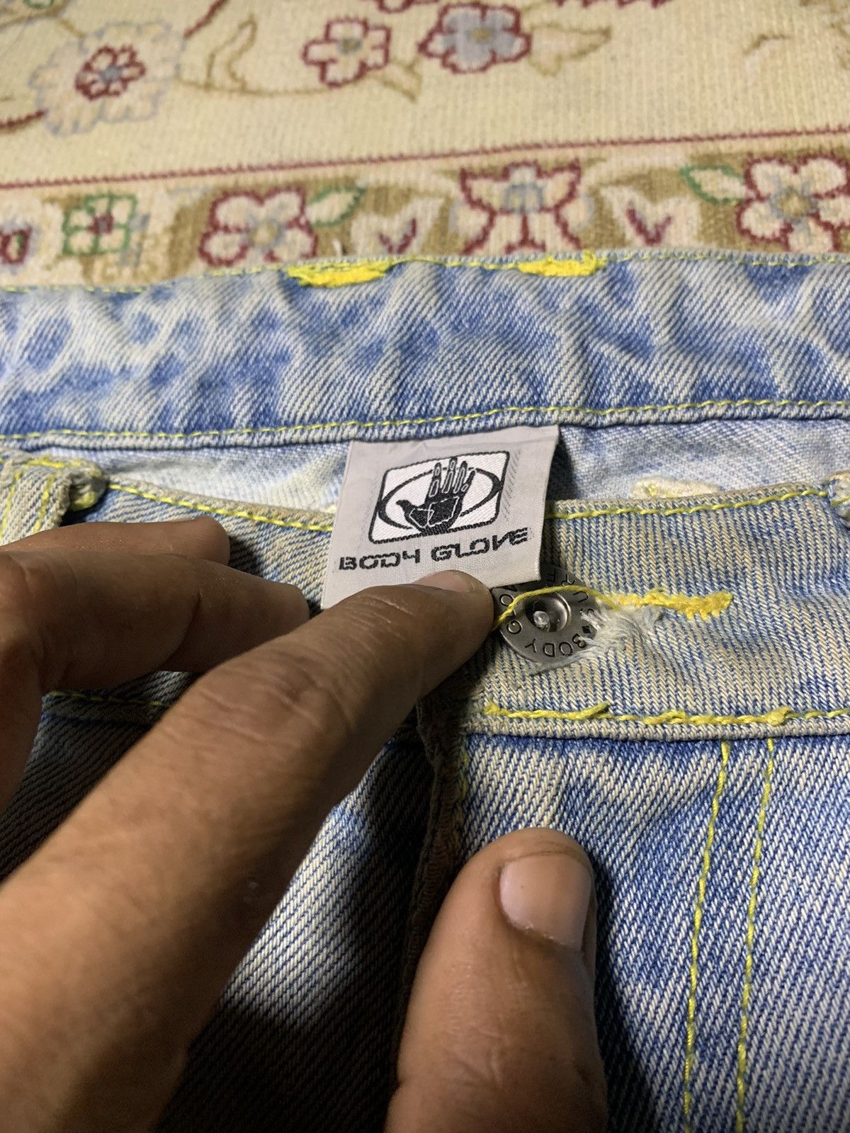Body Glove Y2K BODY GLOVE BORO SASHIKO PANT EMBROIDERED LOGO DISTRESS Size US 31 - 6 Thumbnail