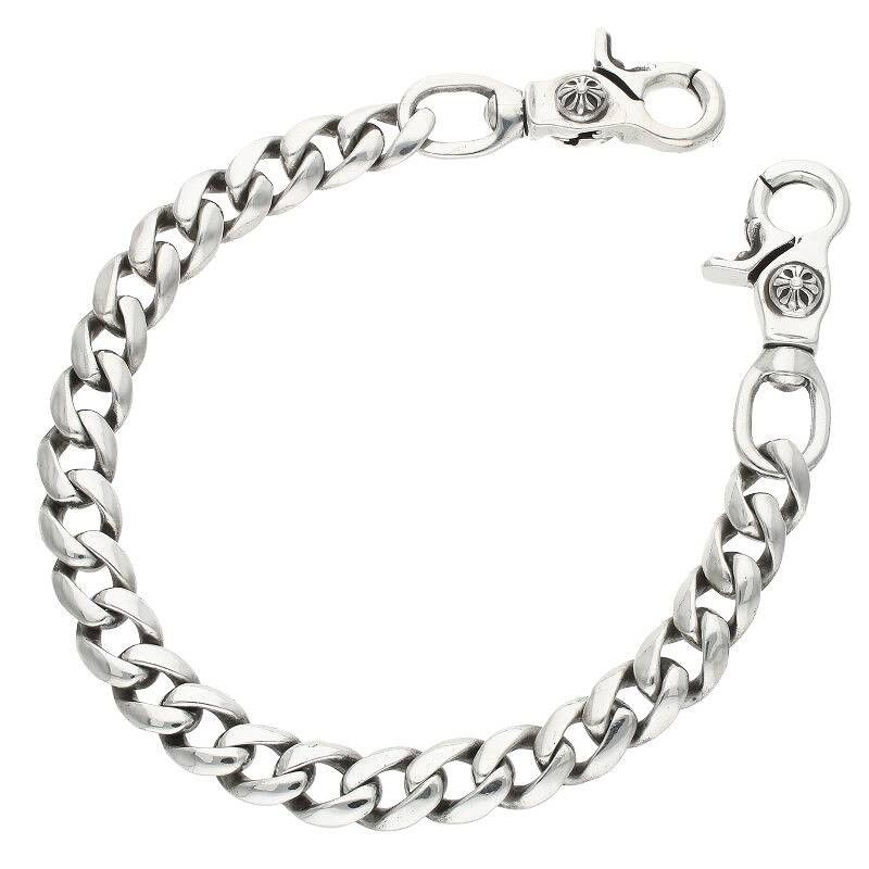 image of Chrome Hearts Cuban Wallet Chain in Silver, Men's