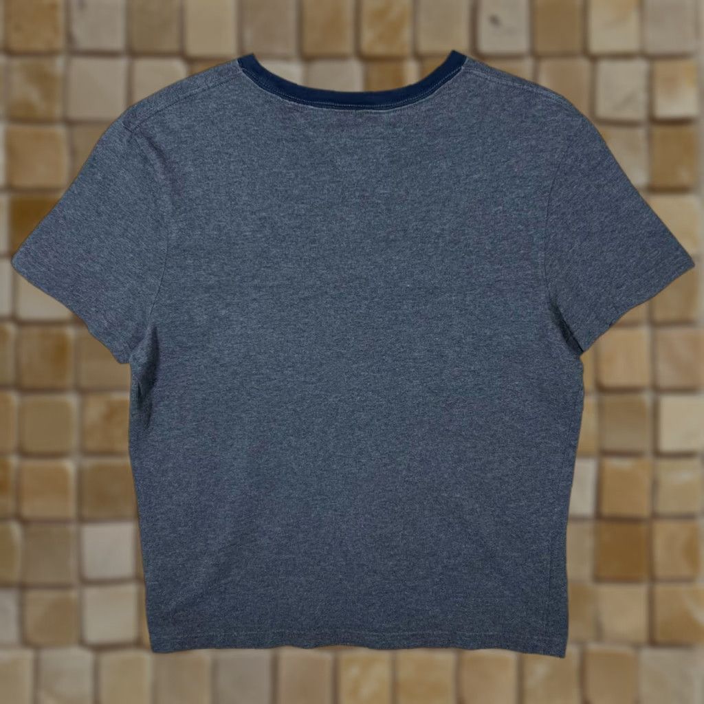Tommy Hilfiger Tommy Hilfiger T-Shirt Embroidered Big Logo Spellout Short Sleeve Cotton Grey Small Mens Shirt Size US S / EU 44-46 / 1 - 1 Thumbnail
