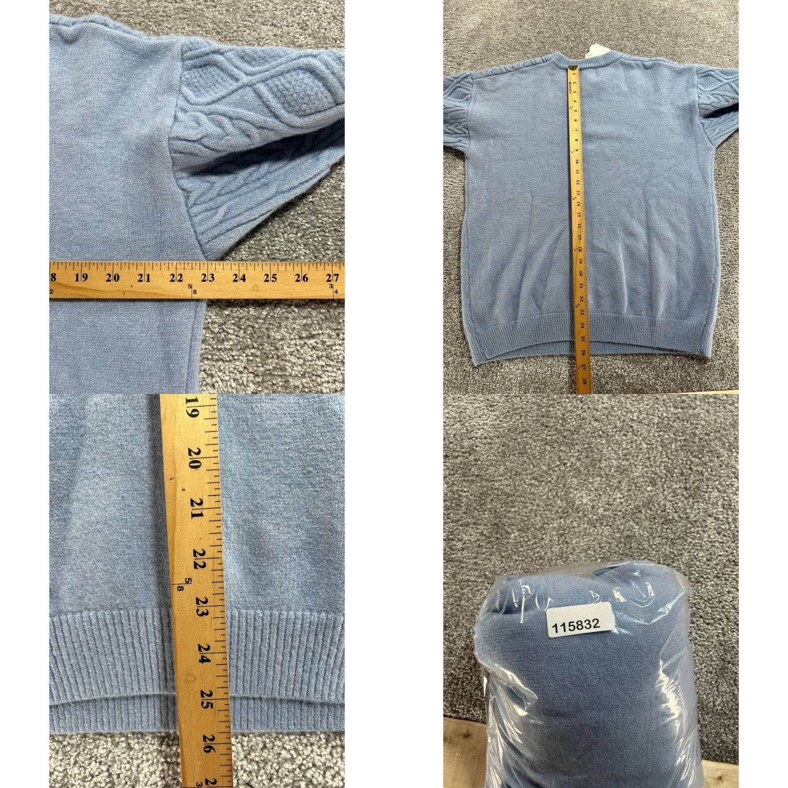 Vintage Aelfric Eden Oversized Sweater Mens L Blue Cable Knit Crew Neck Winter New Size US L / EU 52-54 / 3 - 8 Thumbnail