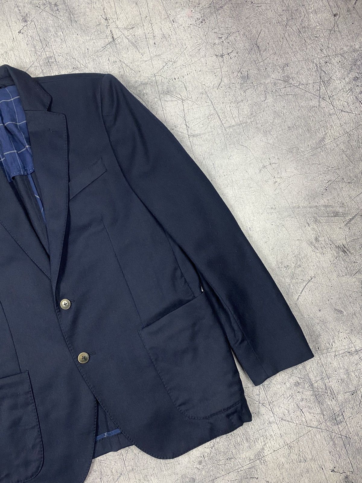 Hackett Vintage Hackett London Wool Plain Flannel Brazer jacket og Size 44R - 3 Thumbnail